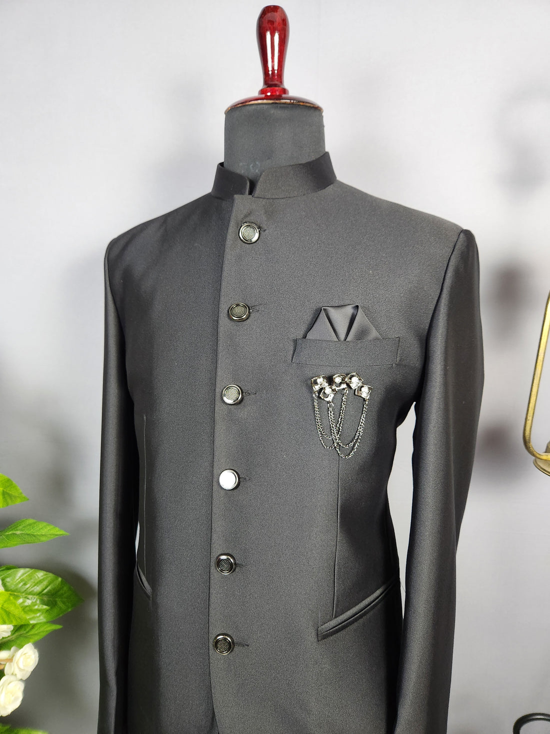 Black Jodhpuri Suit for Men  -   Indian Wedding Outfit for Men
