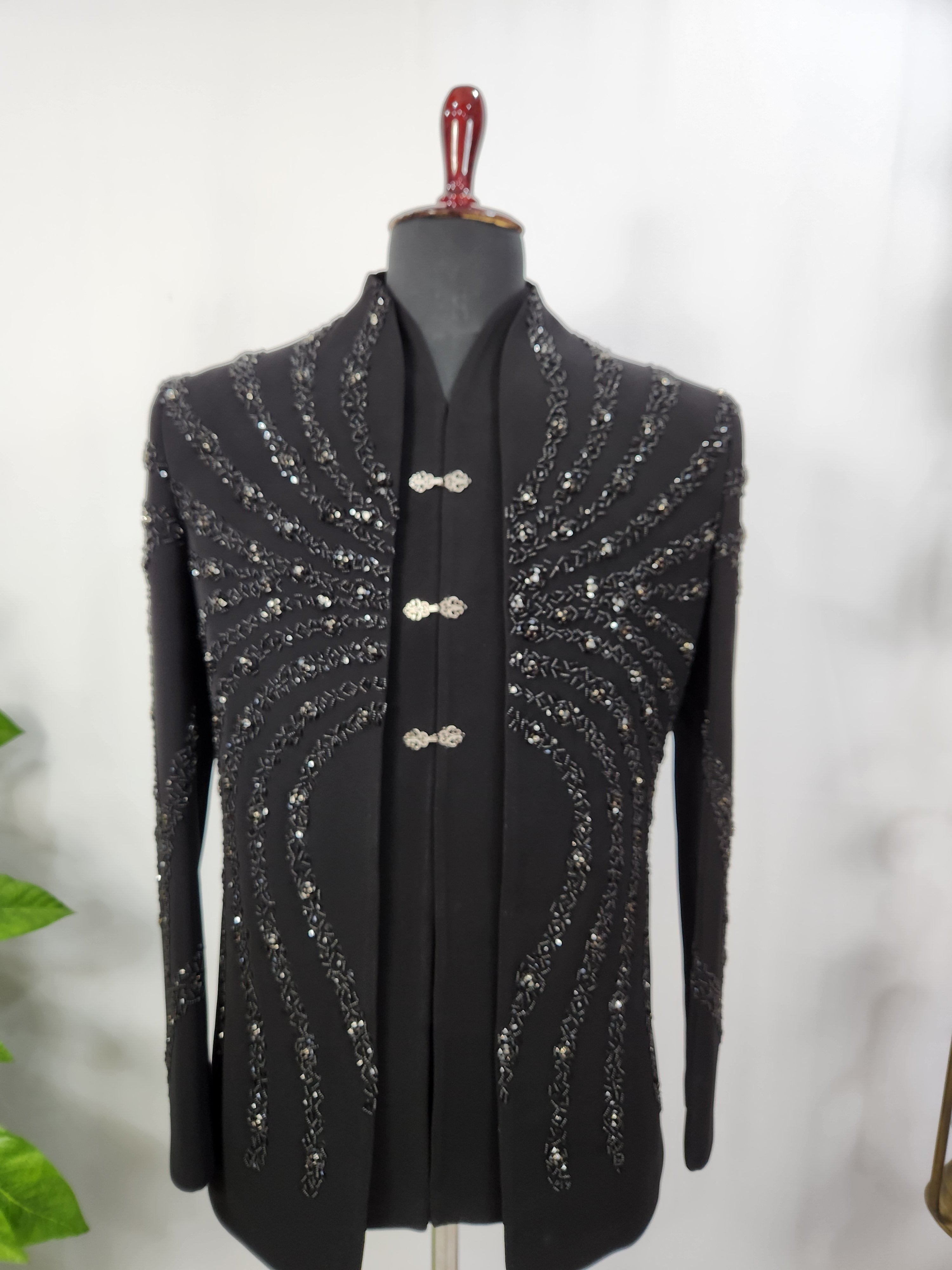 Black Jodhpuri Suit for Wedding – Custom Made | Indian Groom Outfit