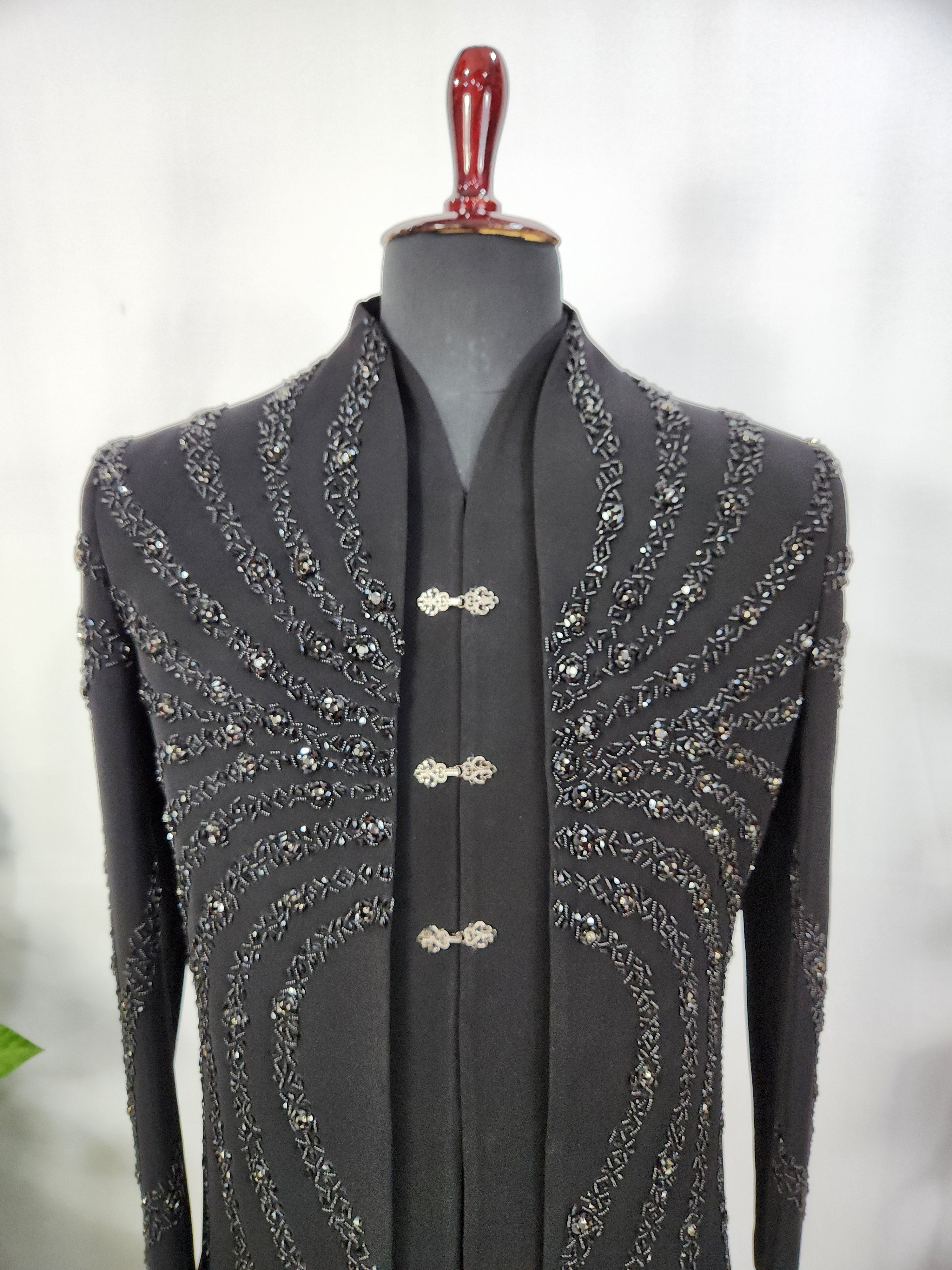 Black Jodhpuri Suit for Wedding – Custom Made | Indian Groom Outfit