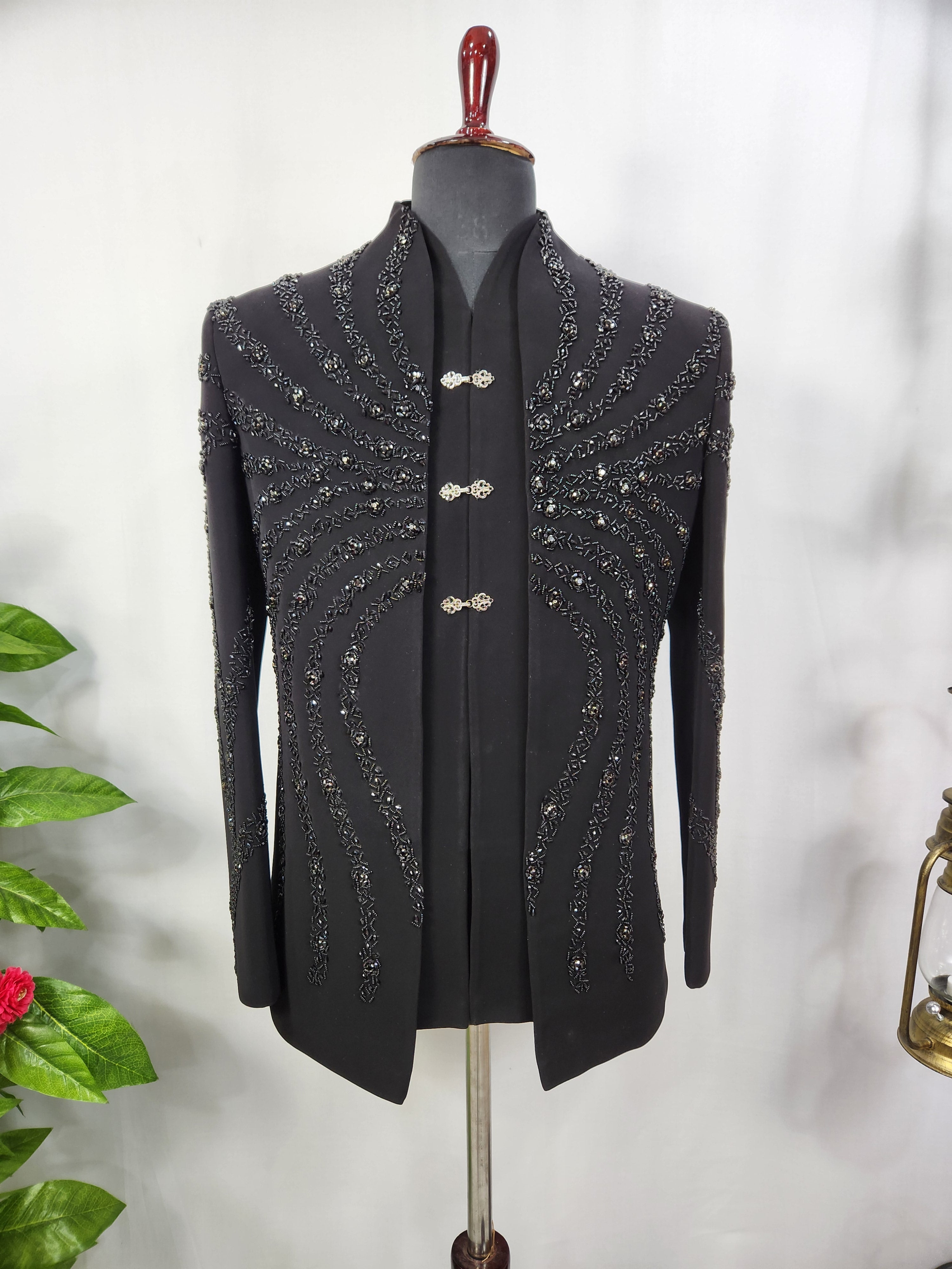 Black Jodhpuri Suit for Wedding – Custom Made | Indian Groom Outfit