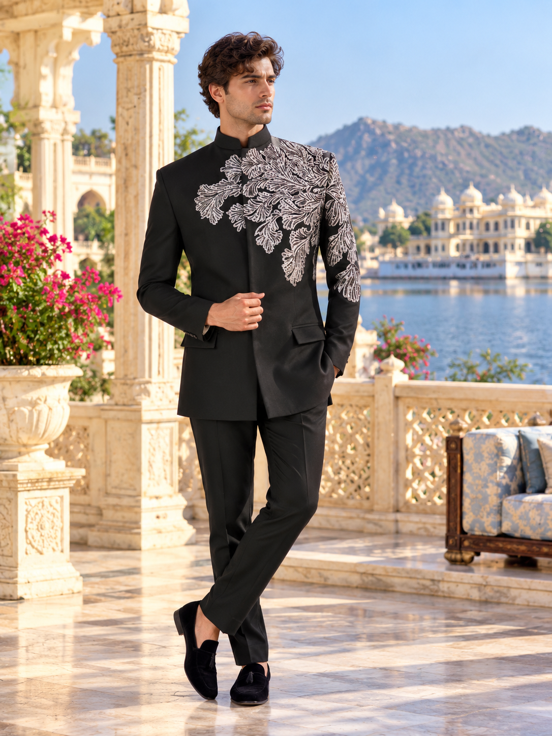 Black Jodhpuri Suit for Wedding – Custom Made | Indian Groom Outfit
