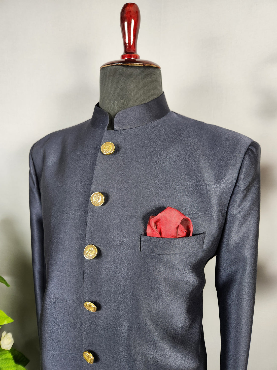 Blue Jodhpuri Achkan Sherwani for Groom  -   Indian Wedding Outfit for Men
