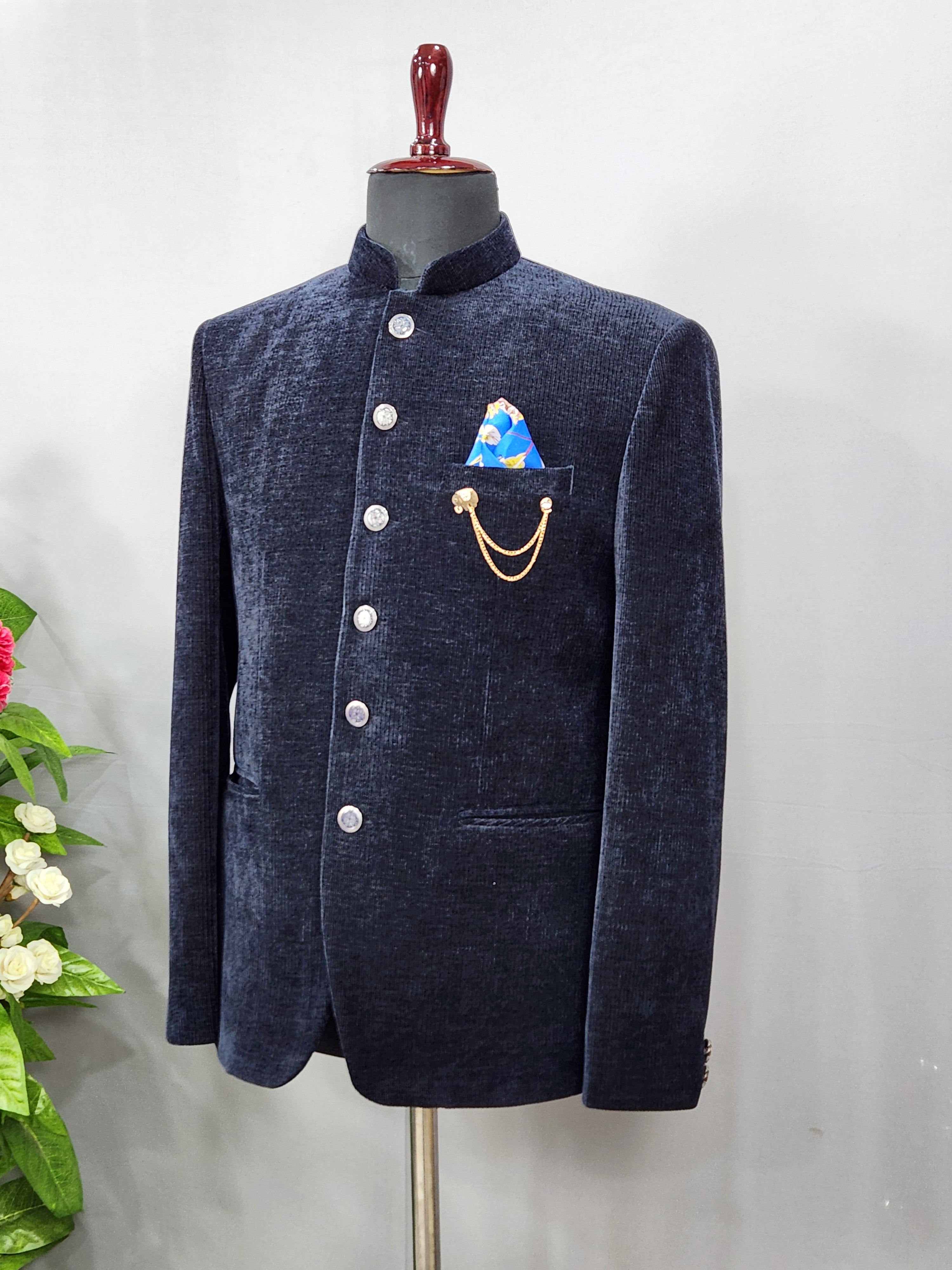 Blue Jodhpuri Suit for Wedding – Custom Made | Indian Groom Outfit