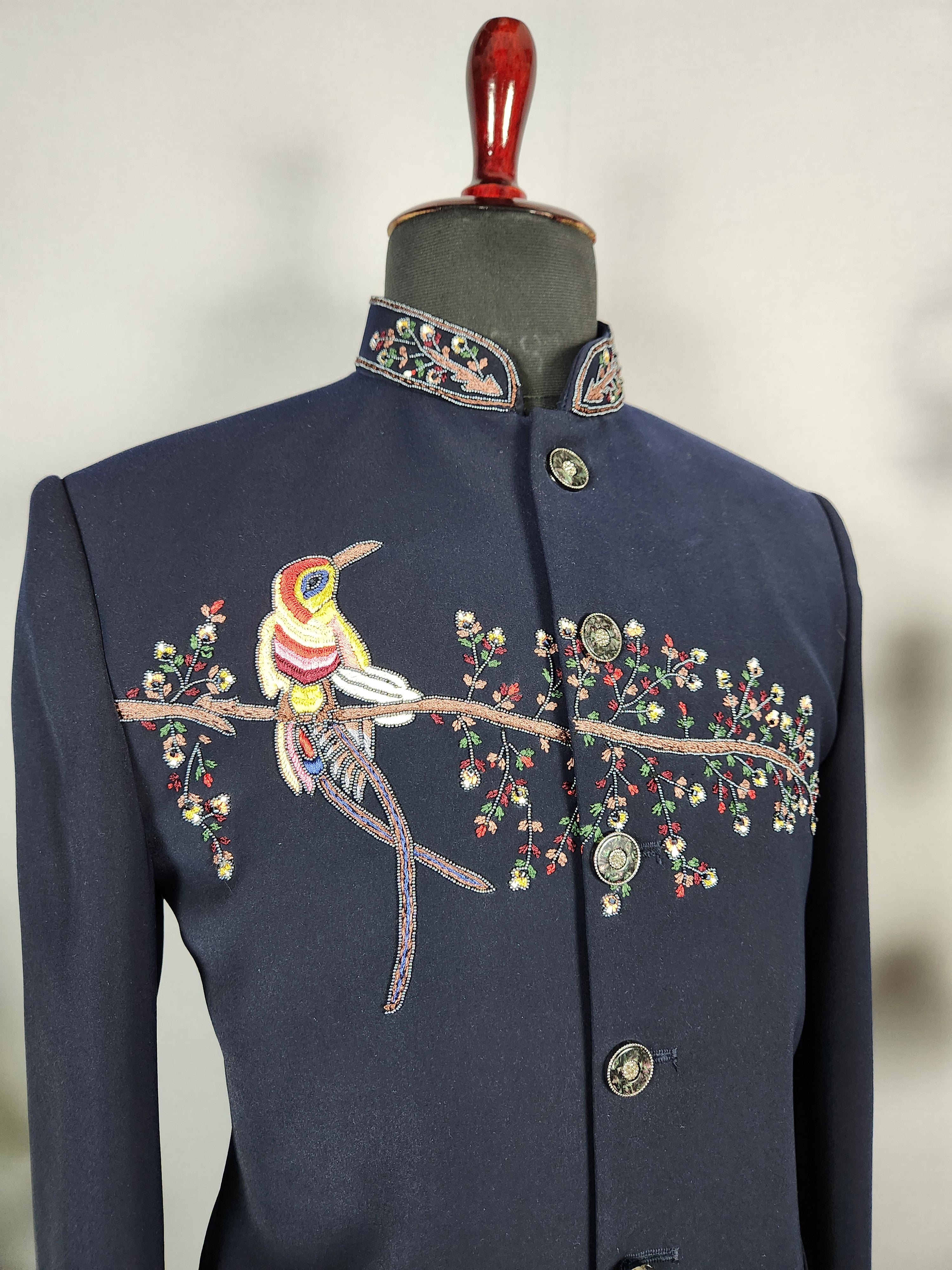 Blue Jodhpuri Suit for Men  -   Indian Wedding Outfit for Men
