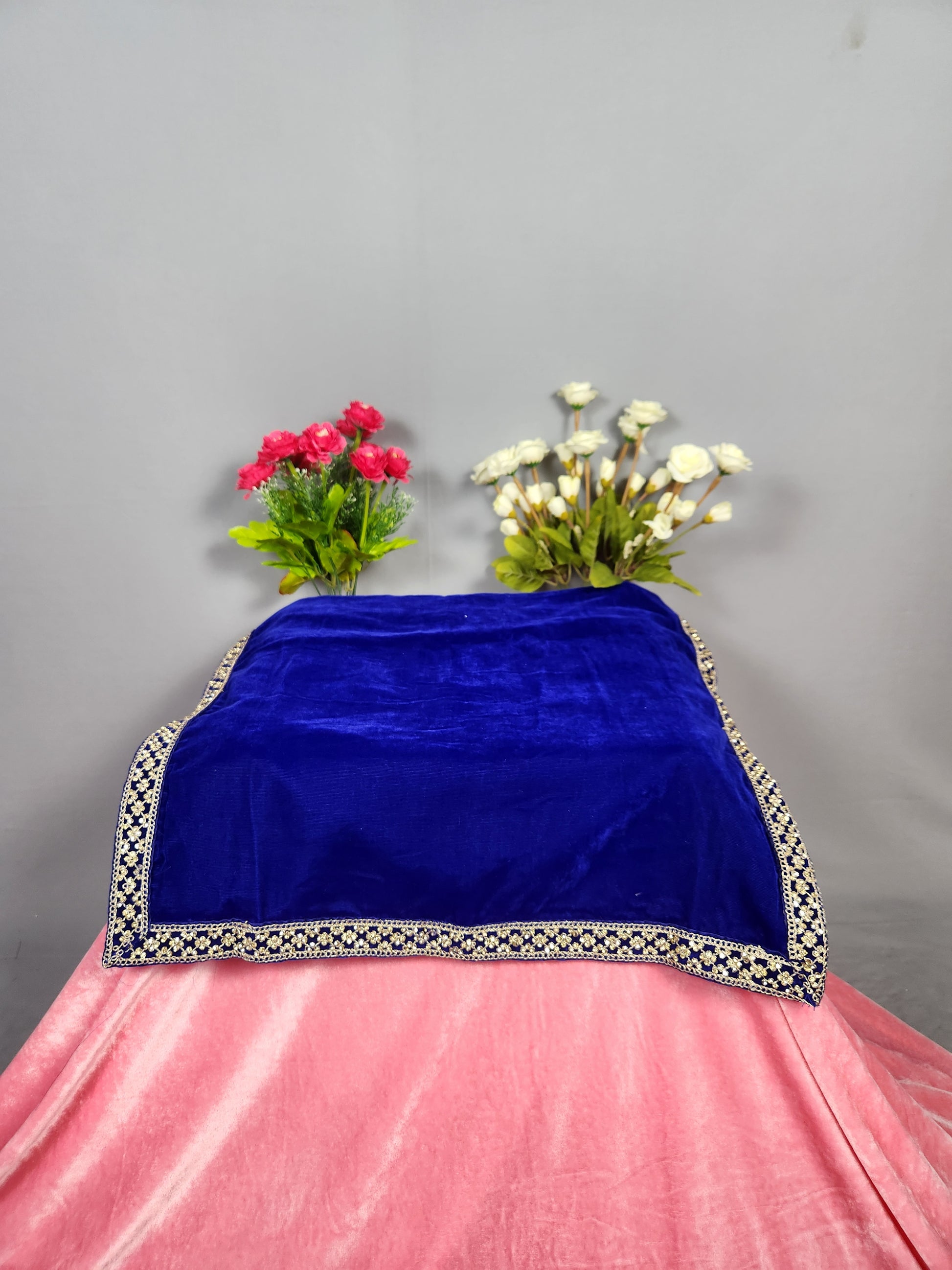 Blue Groom Turban Shawl Set 