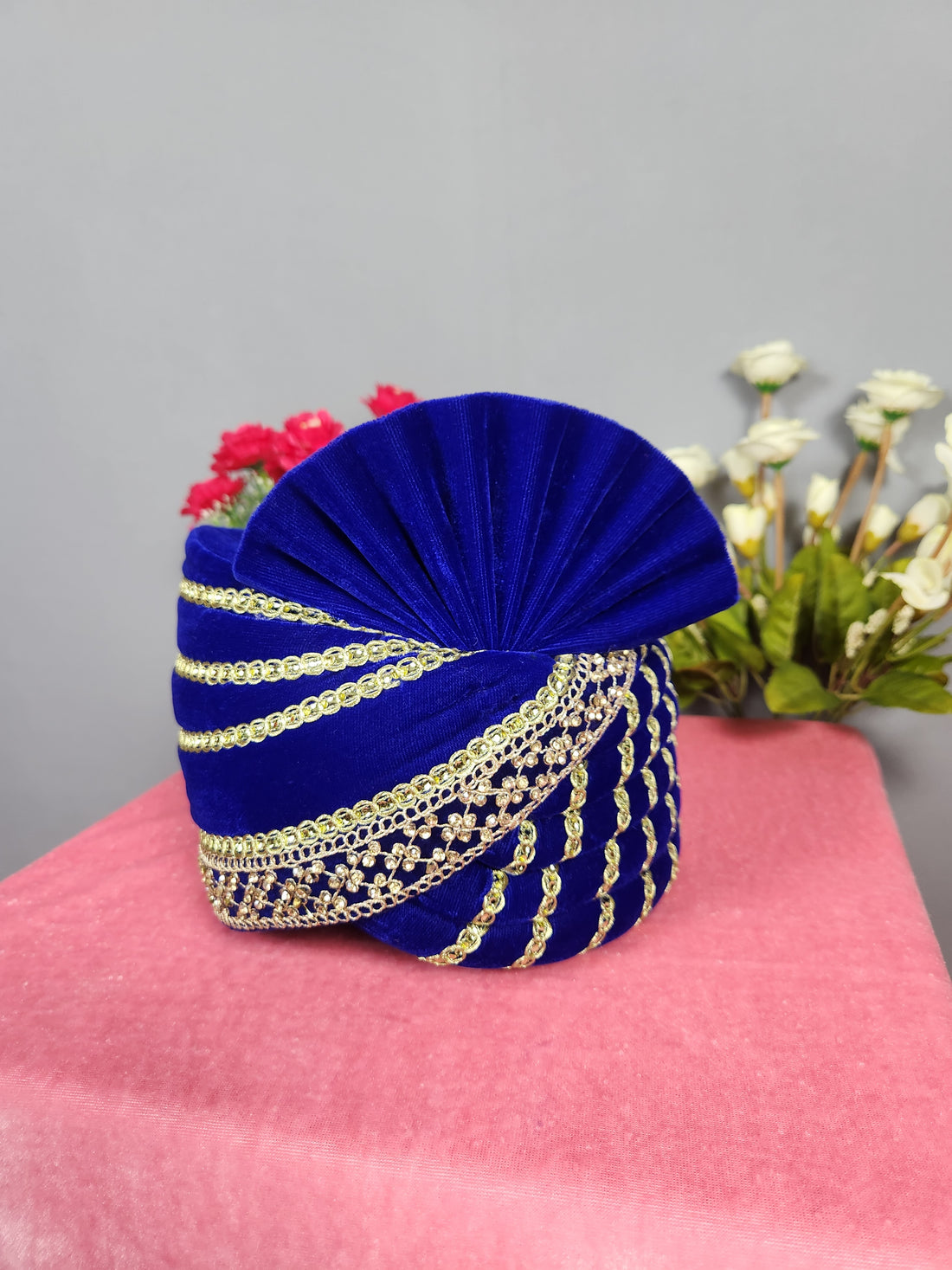 Blue Groom Turban Safa