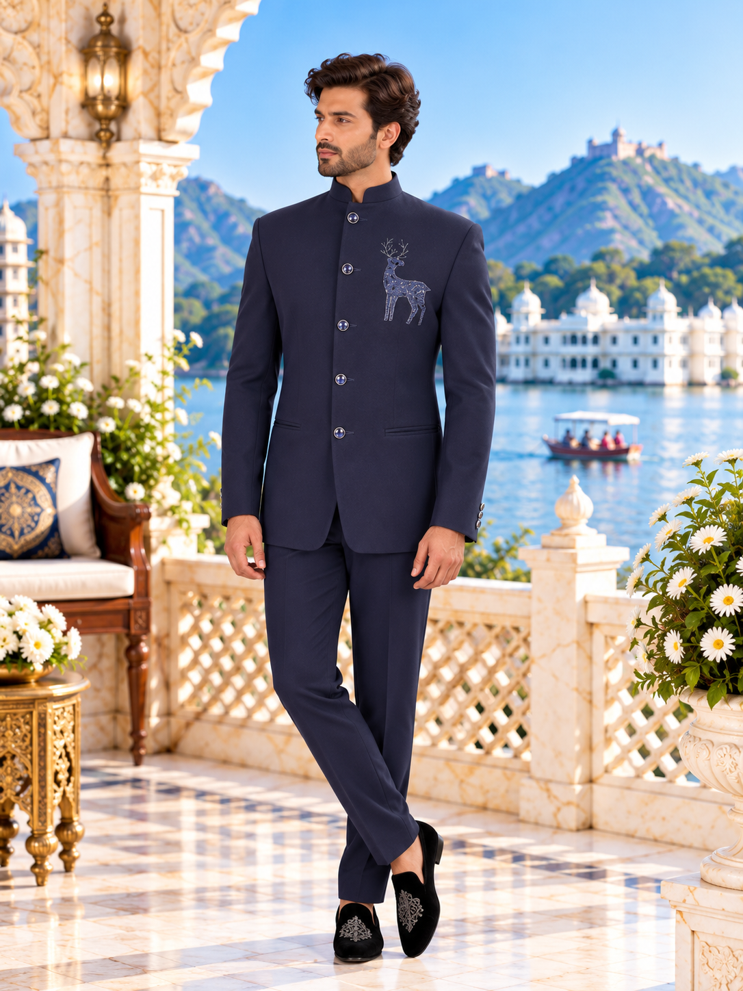 Blue Jodhpuri Suit for Wedding – Custom Made | Indian Groom Outfit