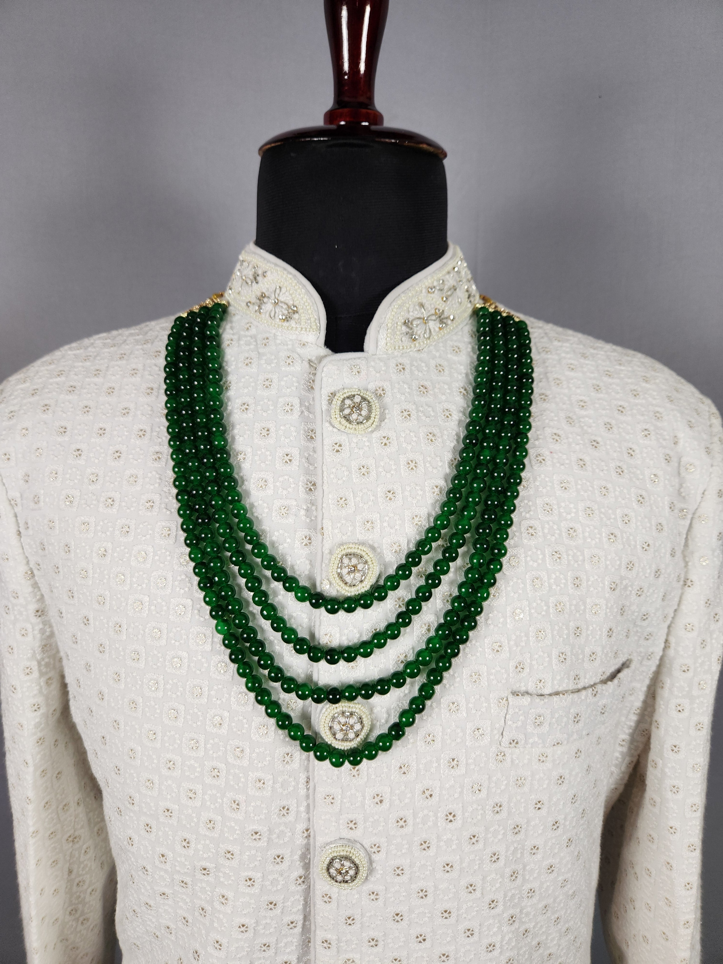 Emerald Green Necklace Groom 