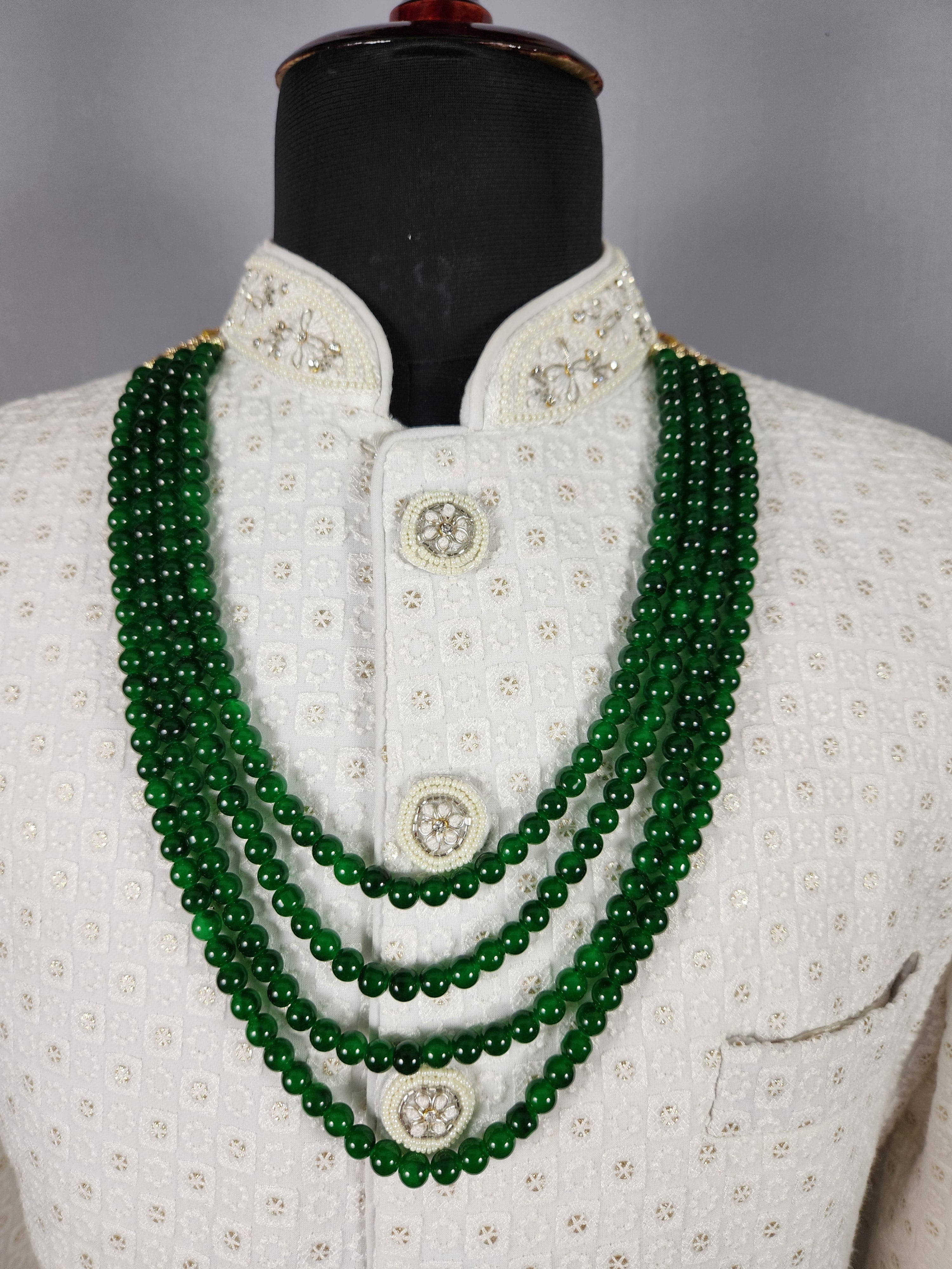 Emerald Green Necklace Groom 