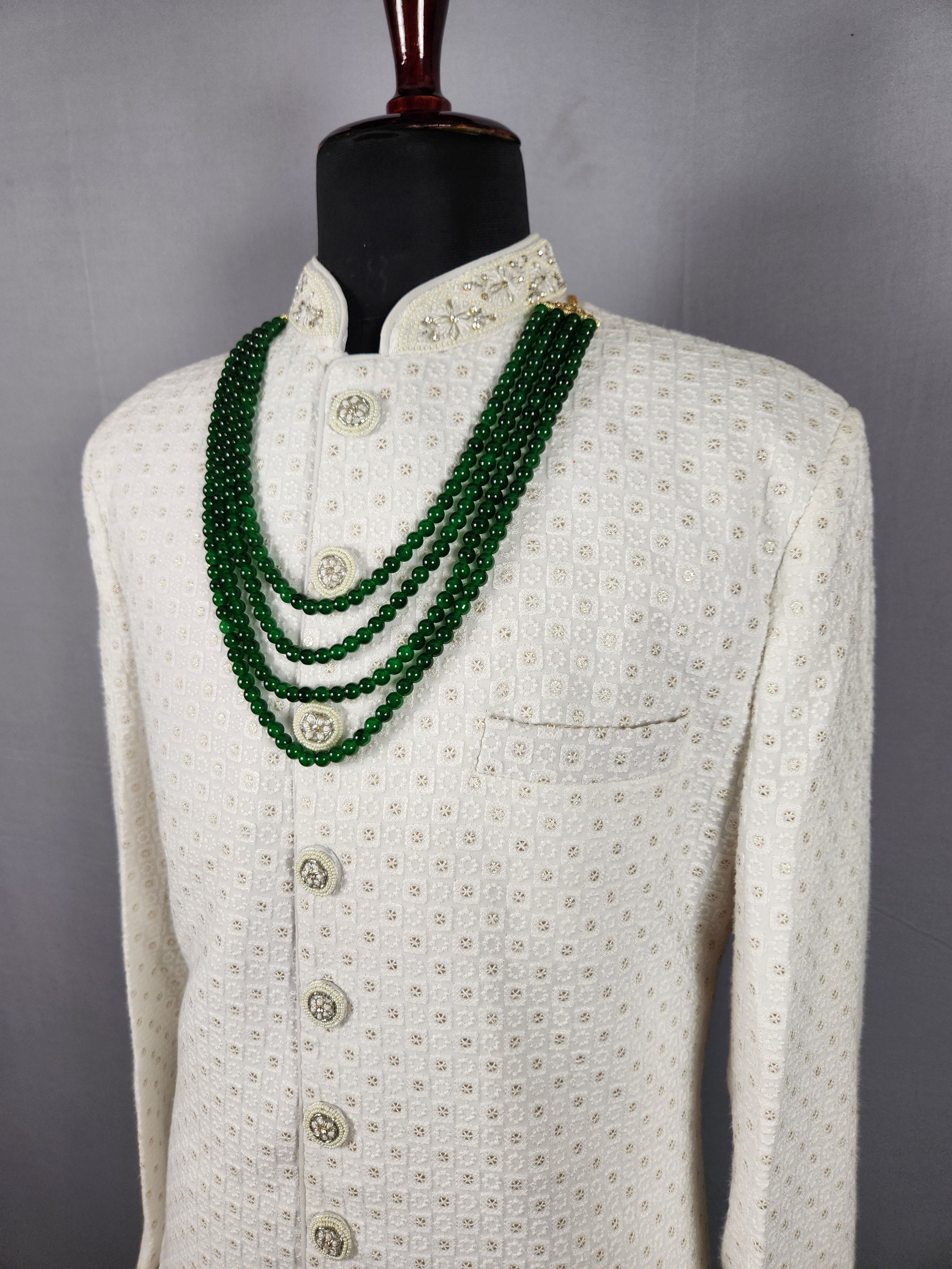 Emerald Green Necklace Groom 