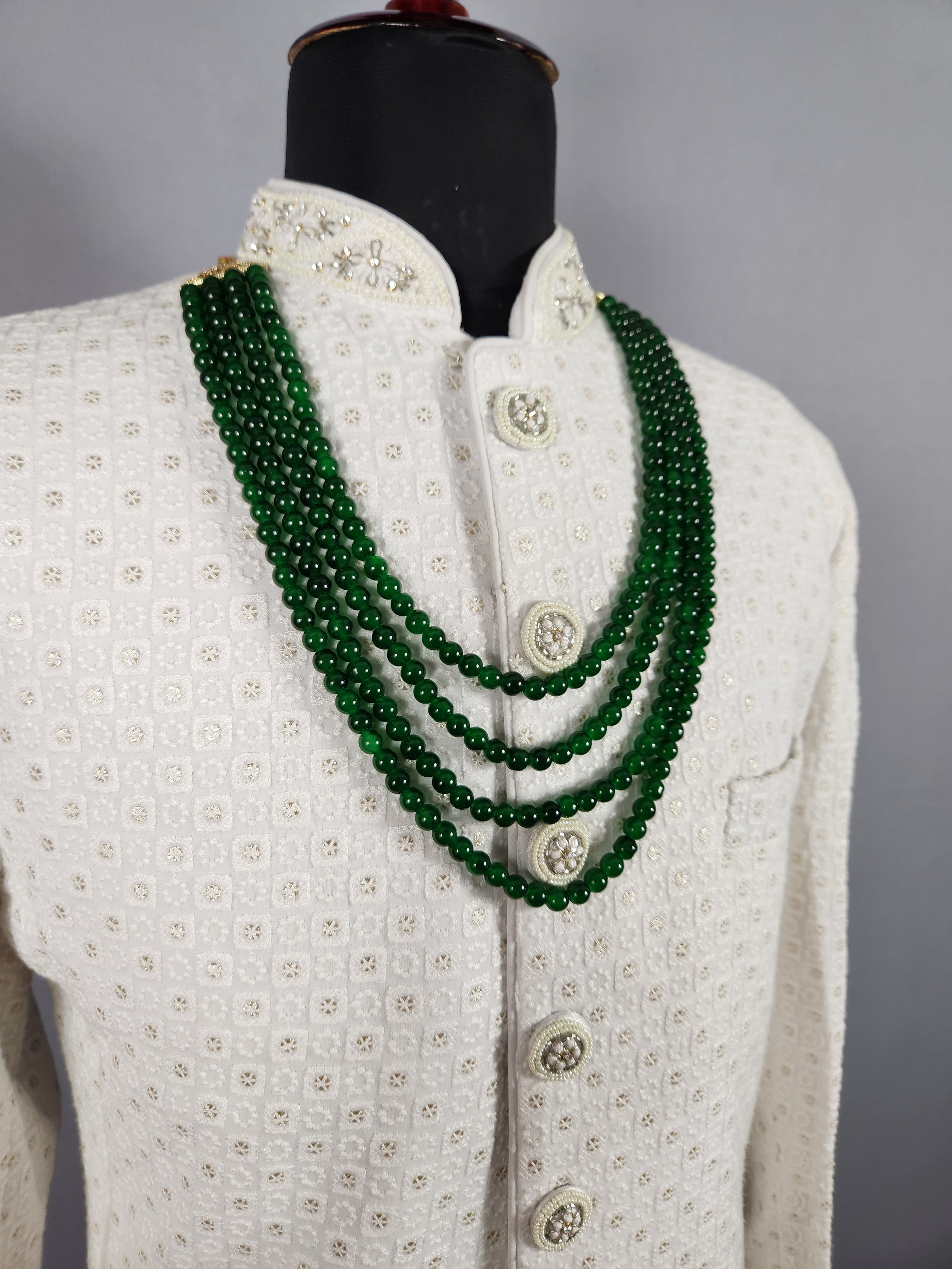 Emerald Green Necklace Groom 