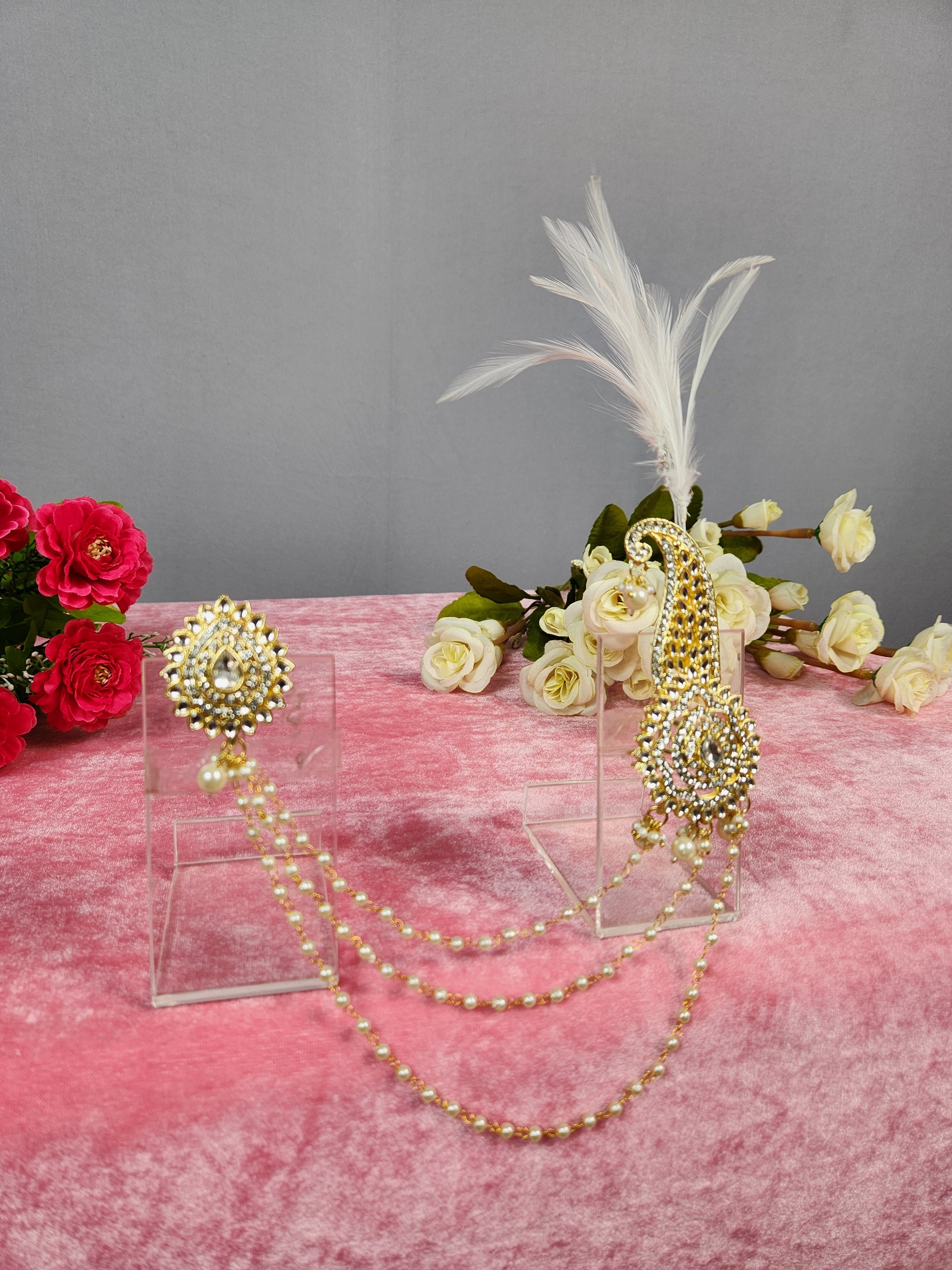 GROOM TURBAN BROOCH WITH PENDANT STYLE
