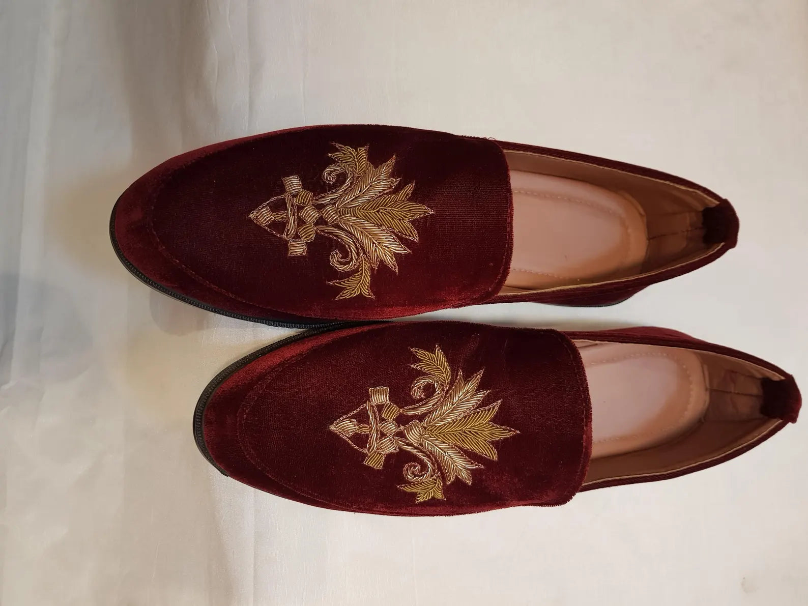 Red Velvet Ethnic Shoes for Men – Designer Indian Jutti & Mojari for Wedding
