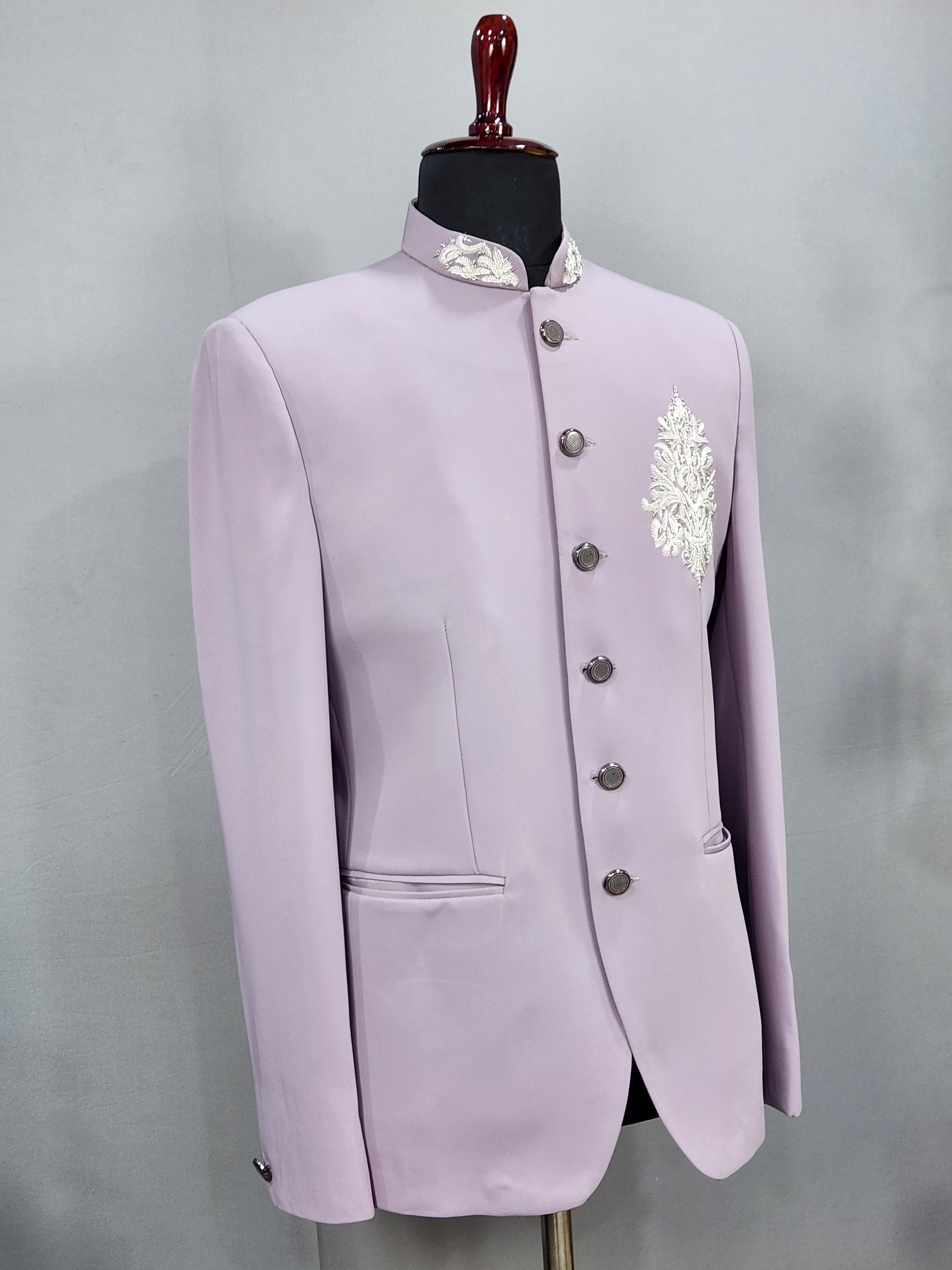 Lilac Lavender Jodhpuri Suit for Wedding – Custom Made | Indian Groom Outfit