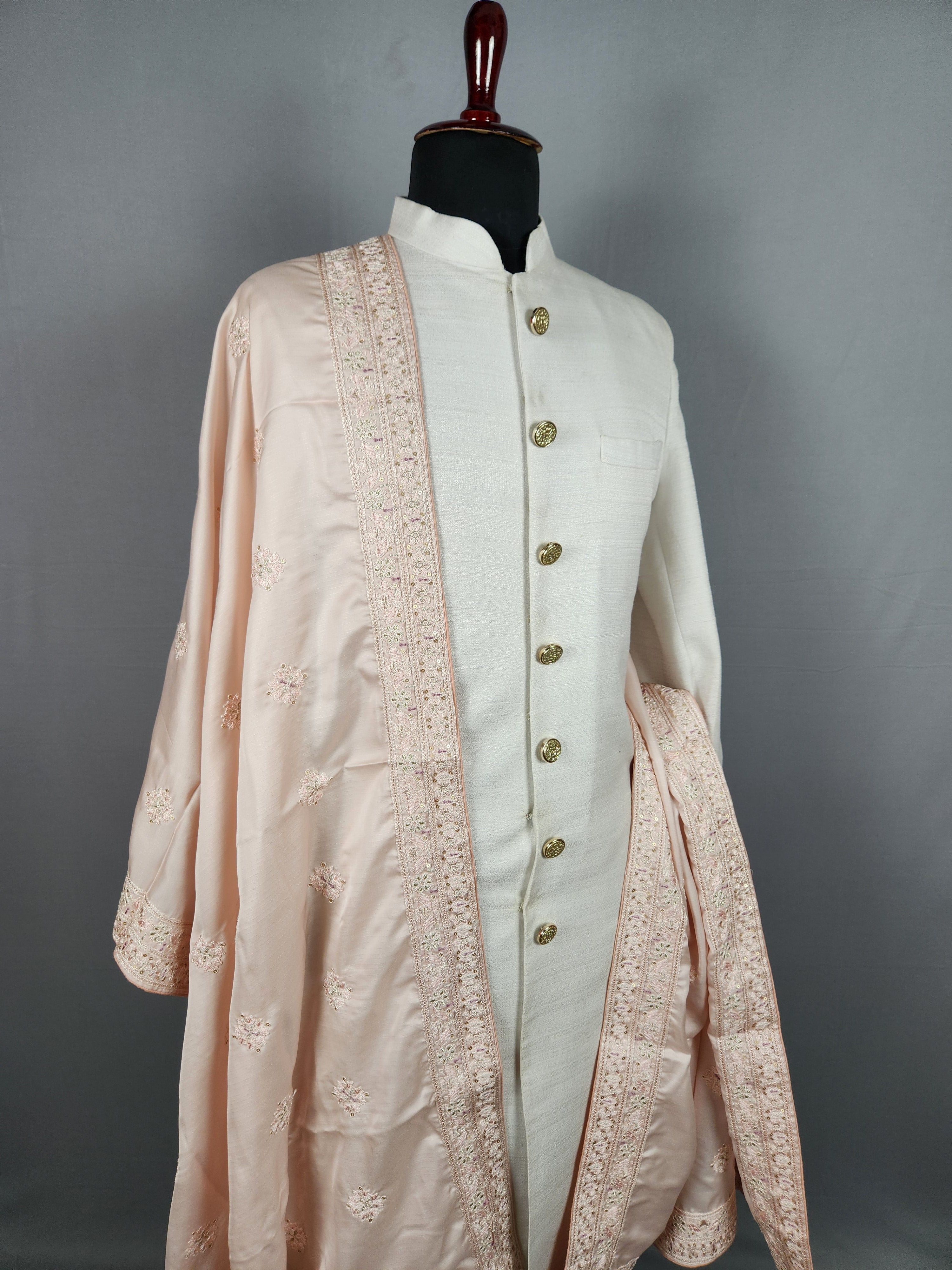 Pink Groom Wedding Shawl 