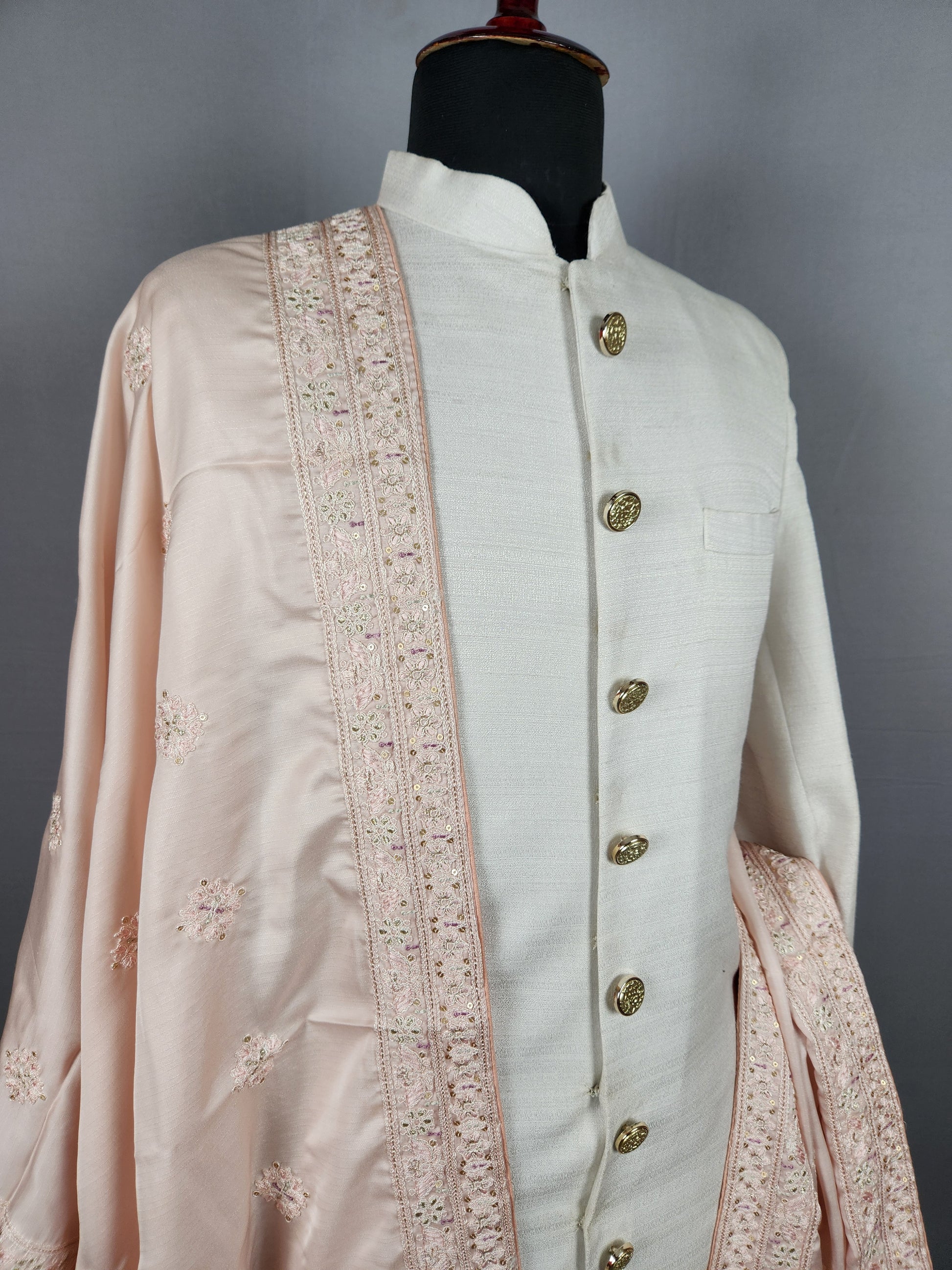 Pink Groom Wedding Shawl 