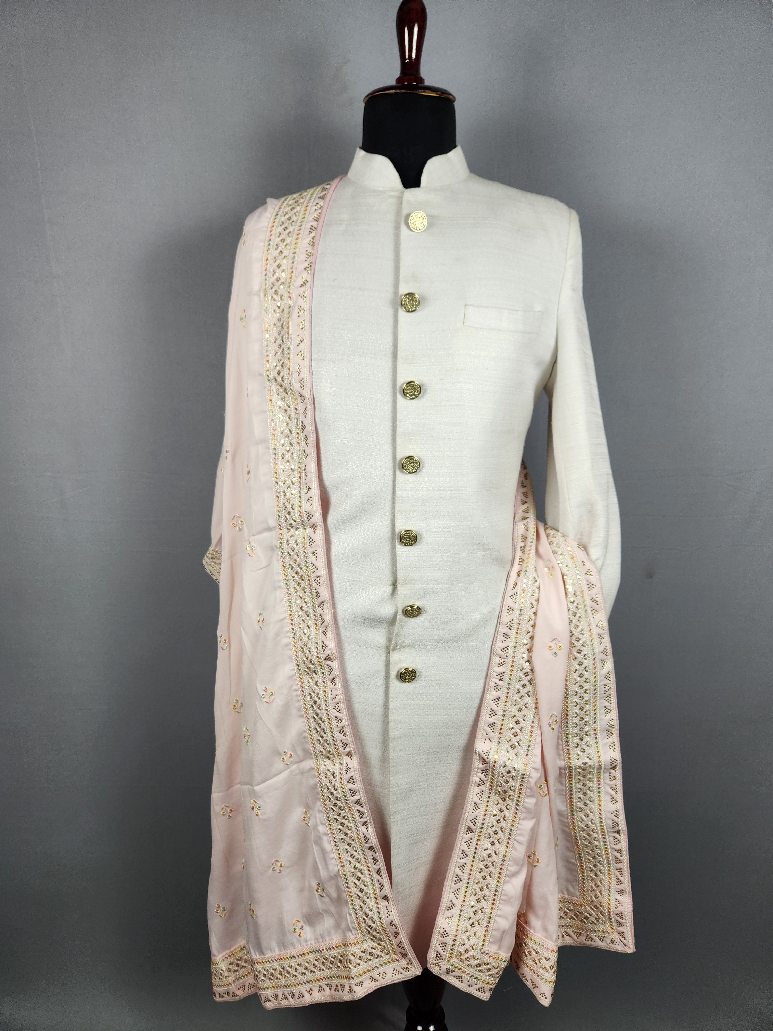 Pink Wedding Shawl for Groom
