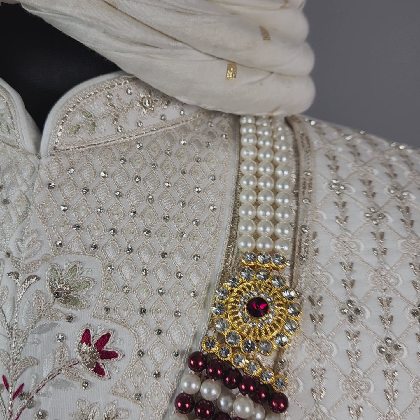 White Sherwani for Groom Bride & Groom Design -   Indian Wedding Outfit for Men
