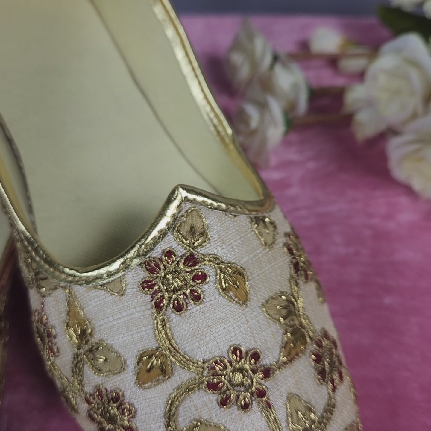 Beige Ethnic Shoes for Men – Designer Indian Jutti & Mojari for Wedding
