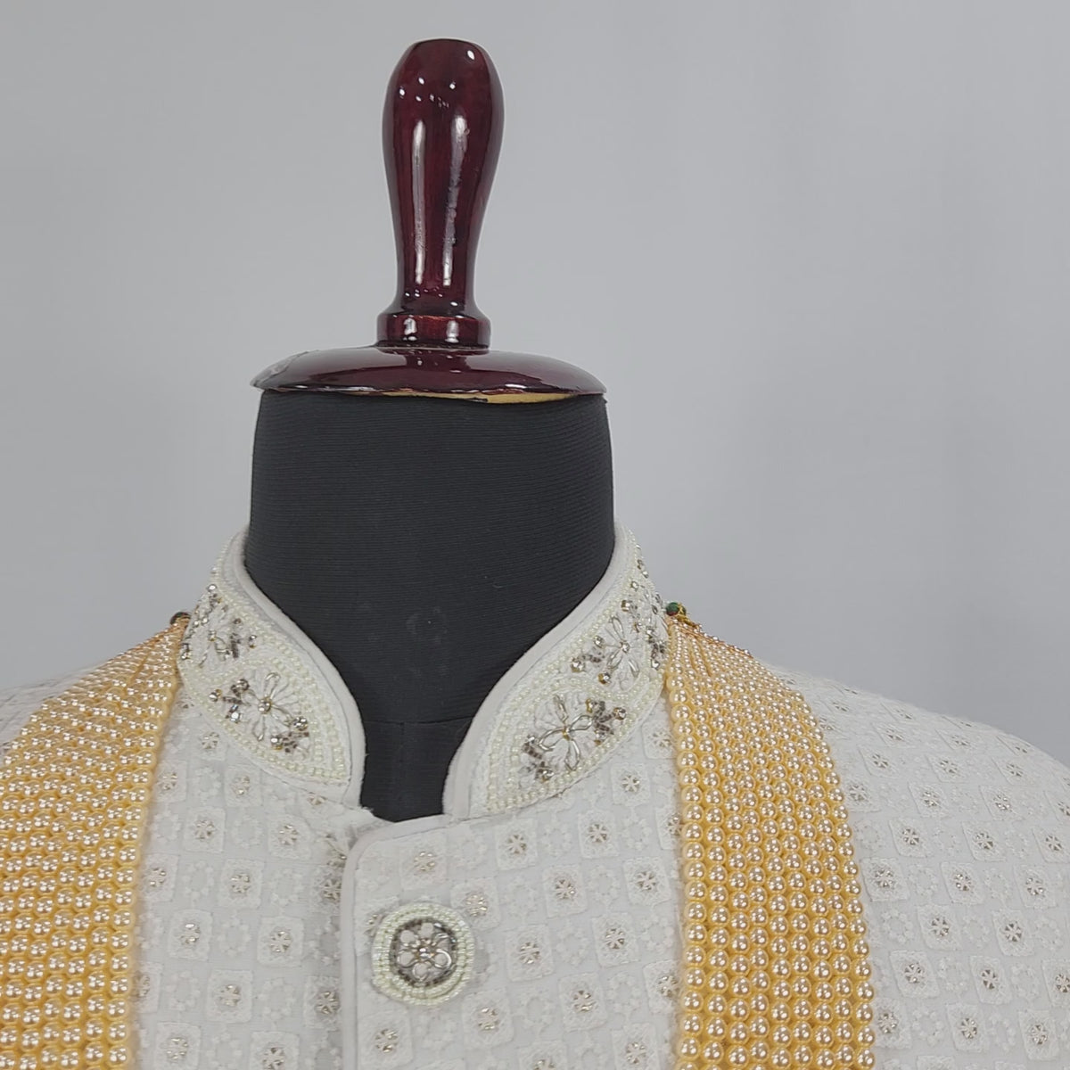 Emerald Kundan Necklace Groom | Wedding Mala For Sherwani