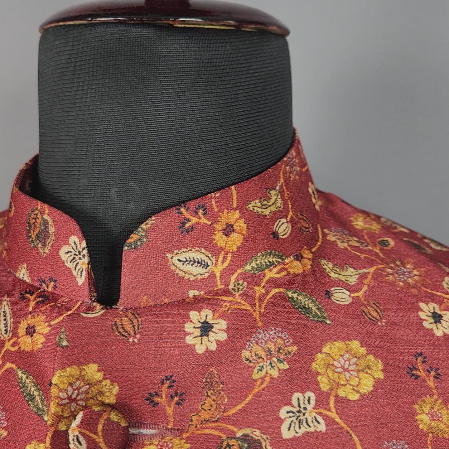 Red nehru jacket for men - Indian ethnic waistcoat ideal for weddings, festive events, and traditional functions
