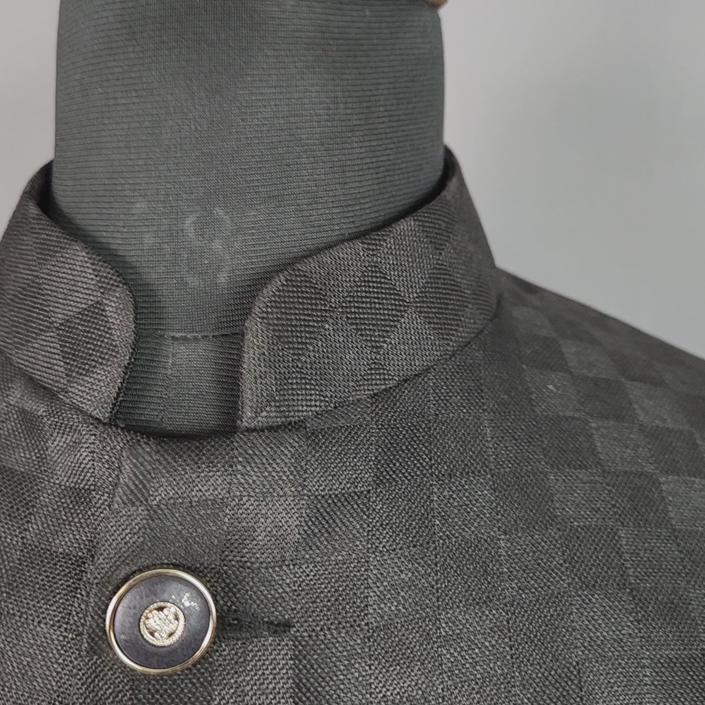 Black nehru jacket for men - Indian ethnic waistcoat ideal for weddings, festive events, and traditional functions
