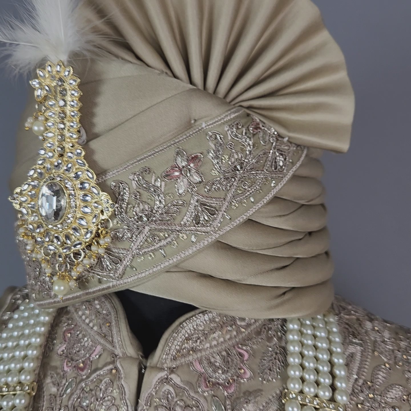 Copper Golden Sherwani for Groom  -   Indian Wedding Outfit for Men

