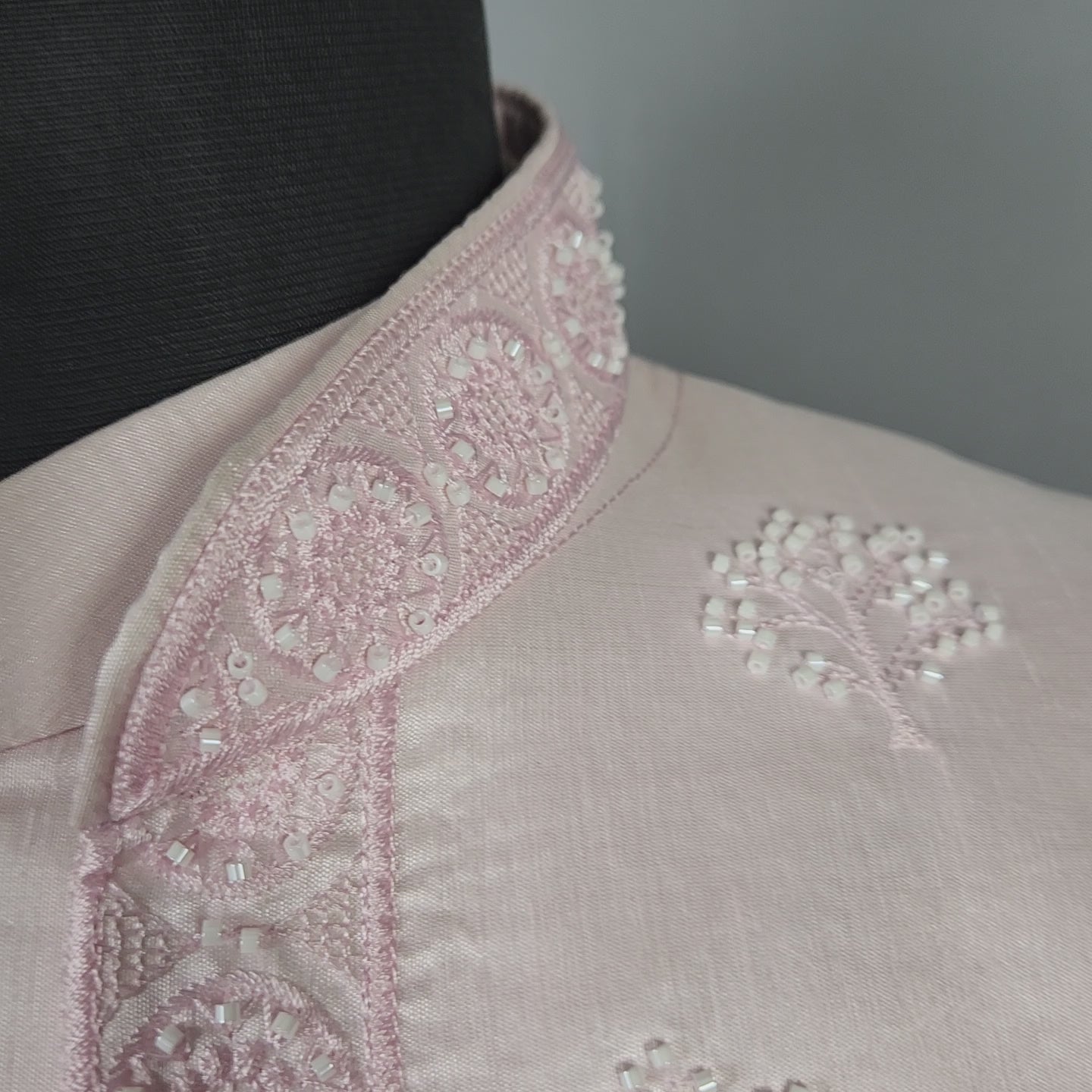 Baby Pink Indo-Western Sherwani for Men 