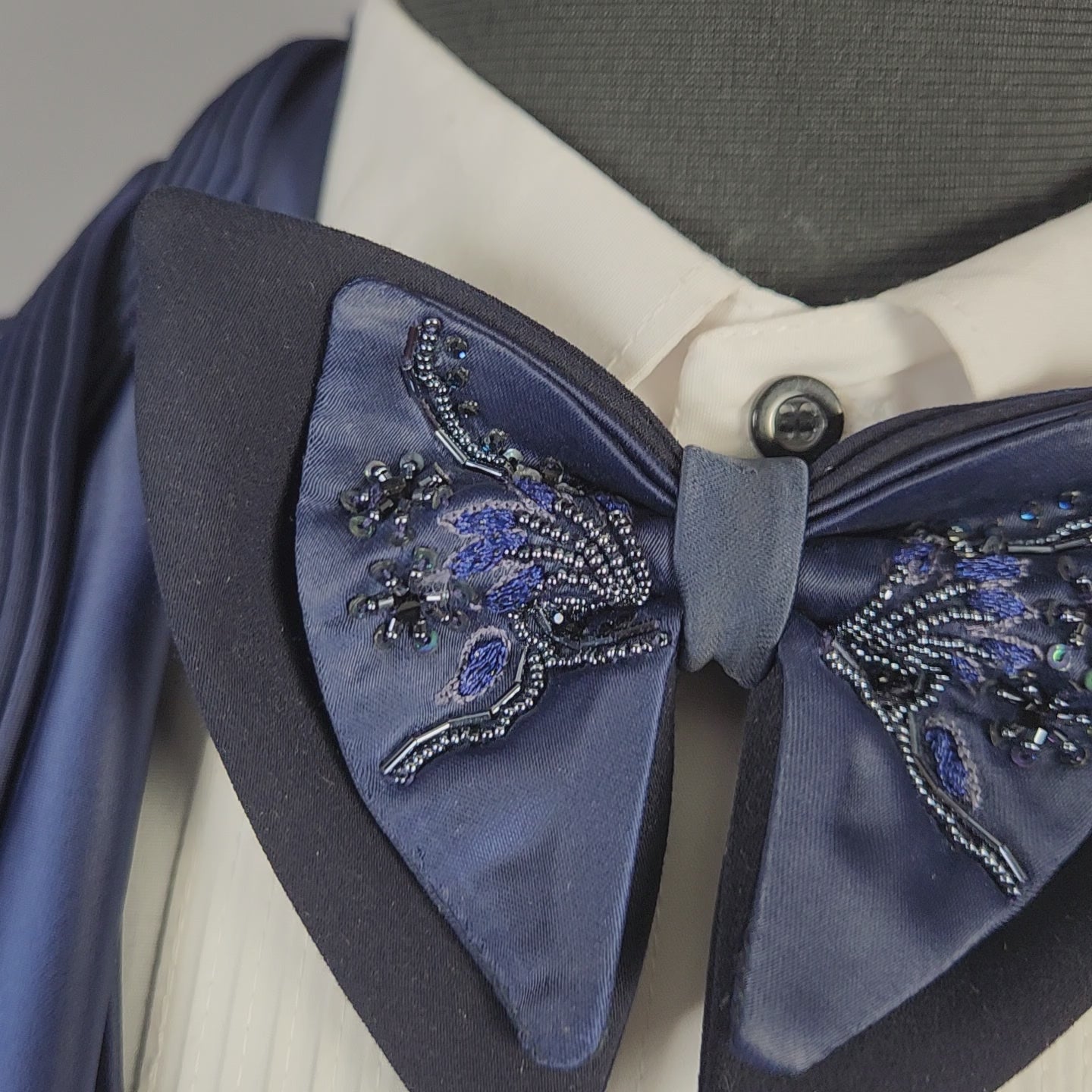Men's blue tuxedo suit for Indian groom, perfect for wedding and reception wear
