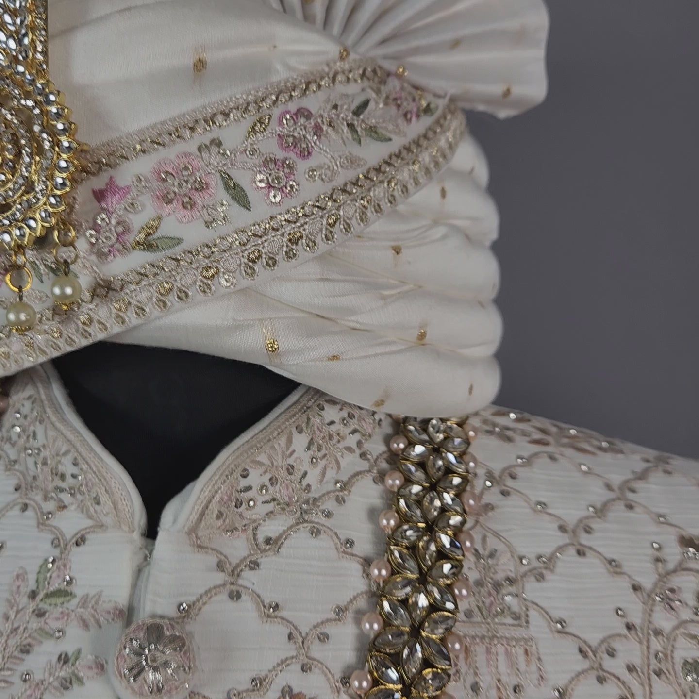 White Sherwani for Groom  -   Indian Wedding Outfit for Men
