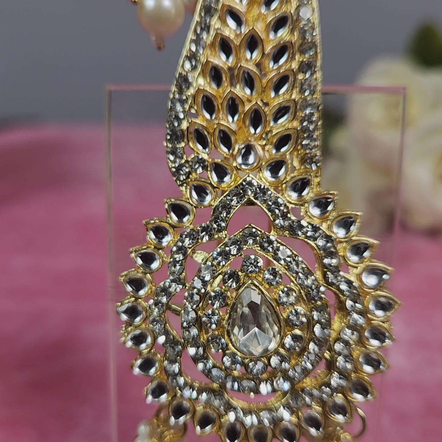 GROOM TURBAN BROOCH WITH PENDANT STYLE
