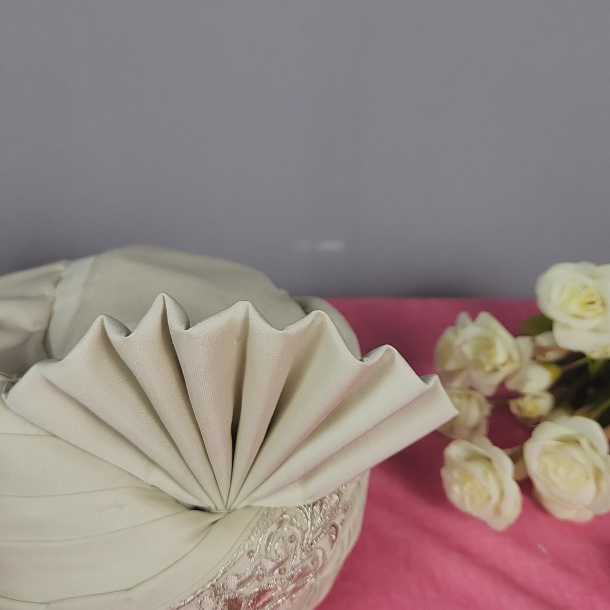 Champagne Golden Groom Turban  | Indian Wedding Safa