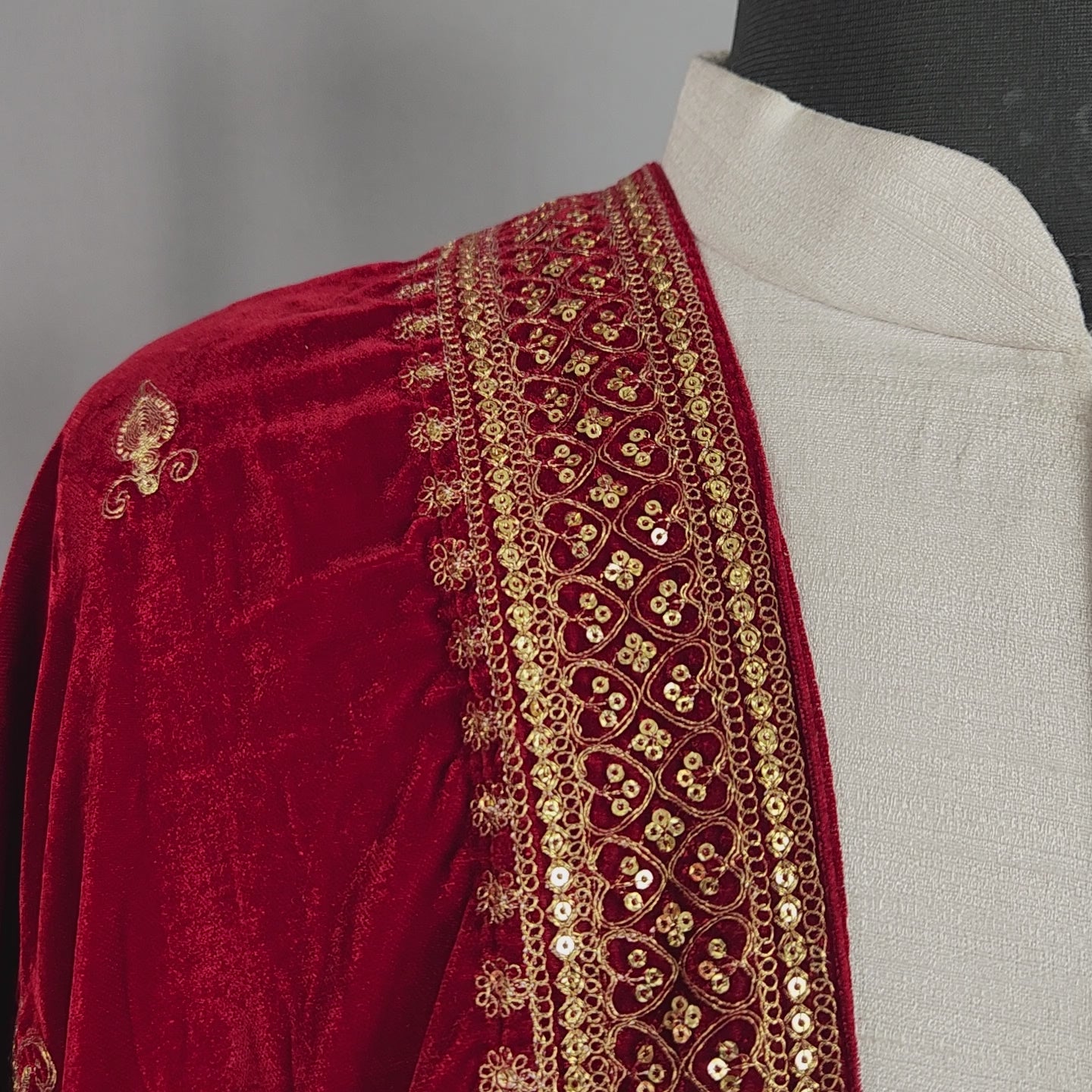  Red Wedding Shawl for Groom