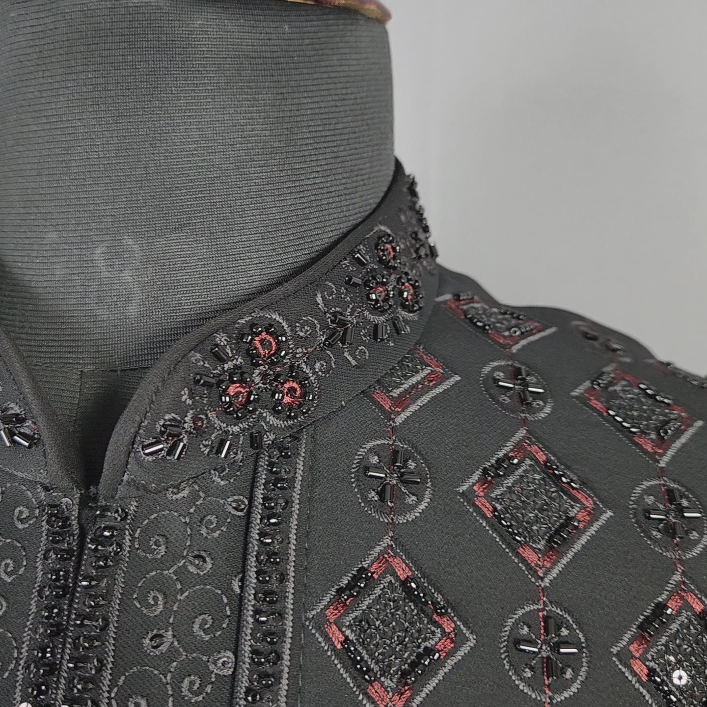 Black Indo-Western Sherwani for Groom  -   Indian Wedding Outfit for Men
