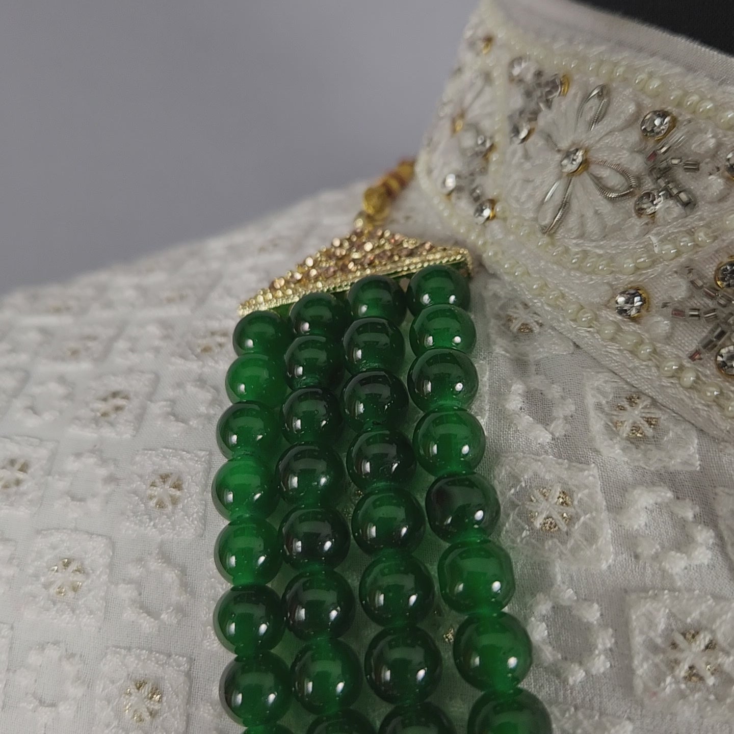 Emerald Green Necklace Groom 
