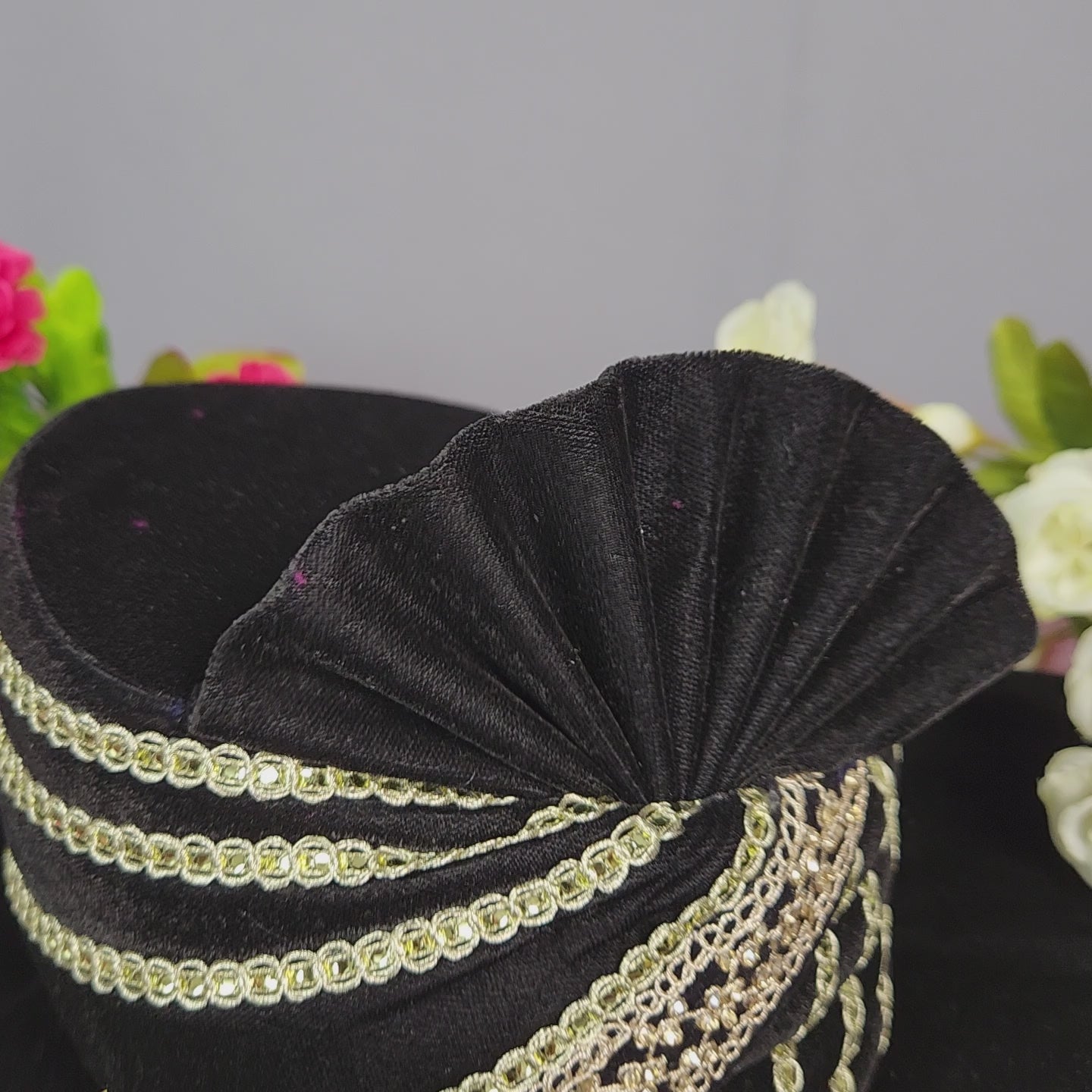 Groom Black Turban Turban Shawl Set 