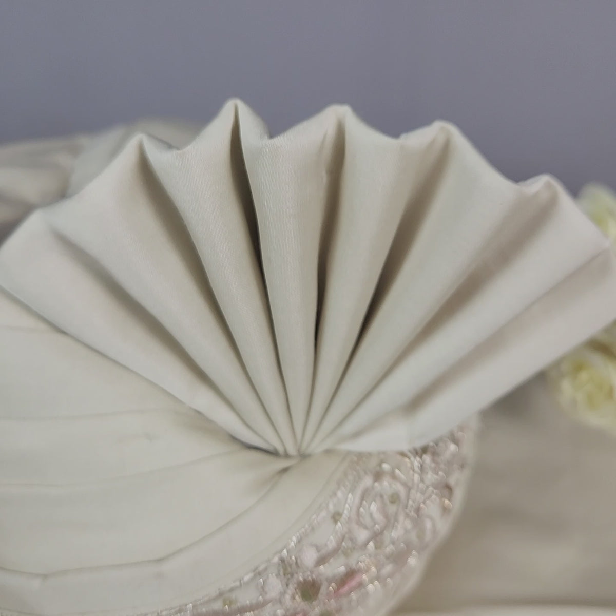 Champagne Golden Groom Turban Shawl | Dupatta Safa Set For Men