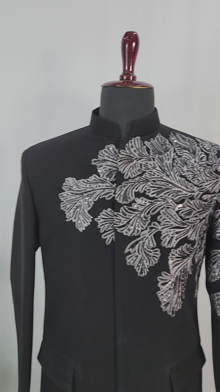 Black Jodhpuri Suit for Wedding – Custom Made | Indian Groom Outfit