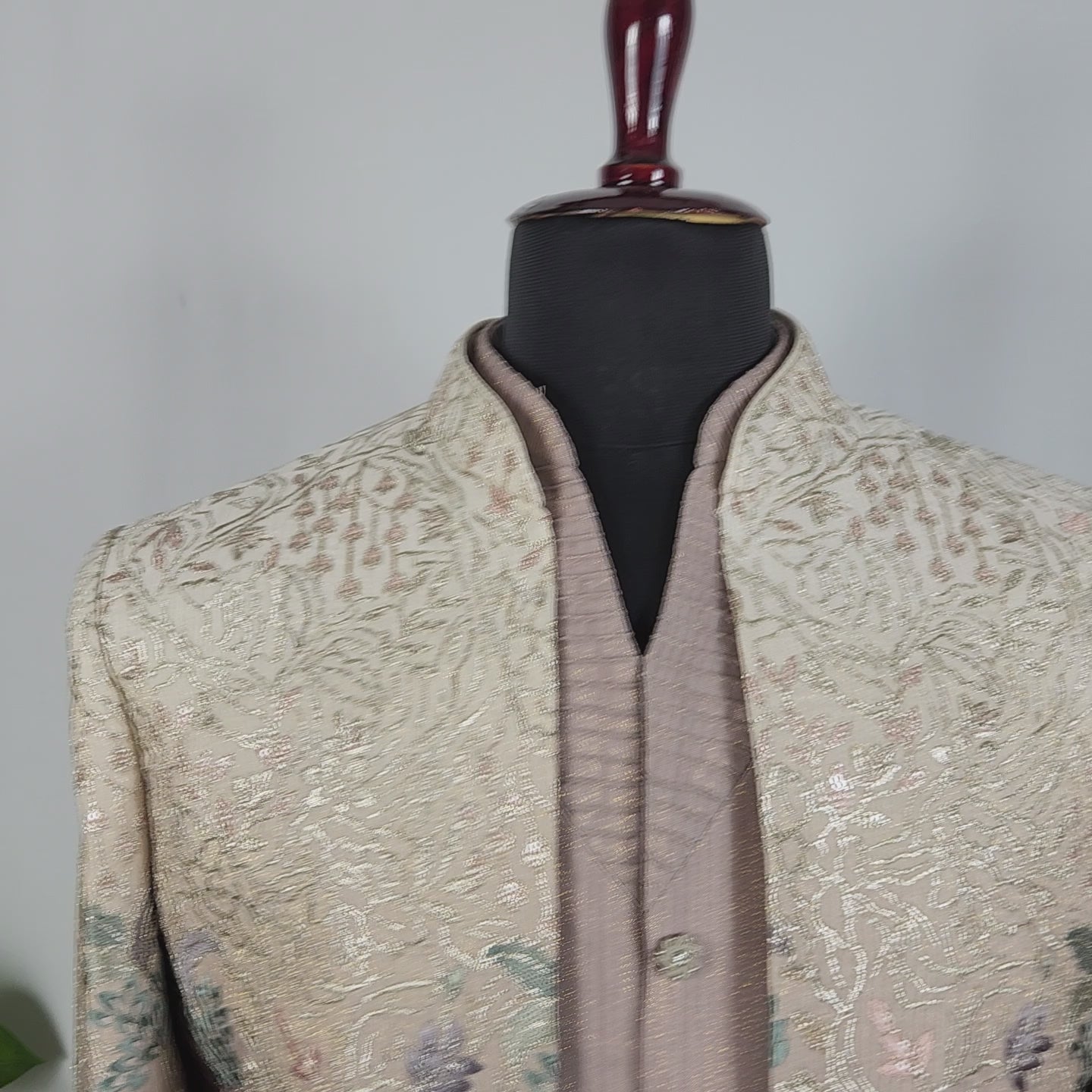 Dusty Rose Pink Indo-Western Sherwani for Men | Indian Groom Wedding Outfit