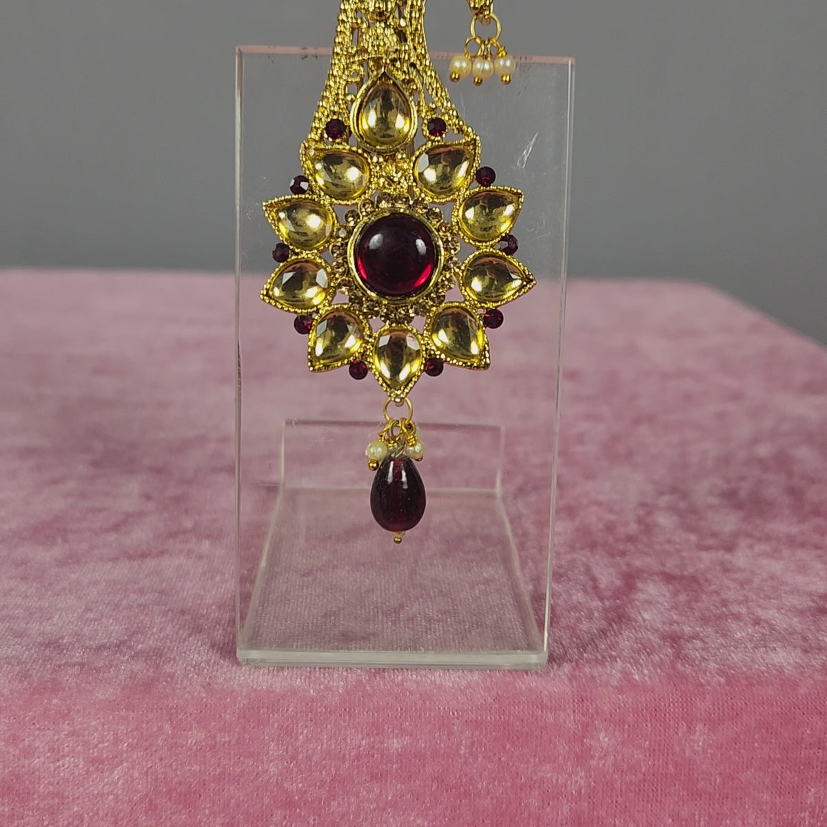GROOM TURBAN BROOCH WITH PENDANT STYLE