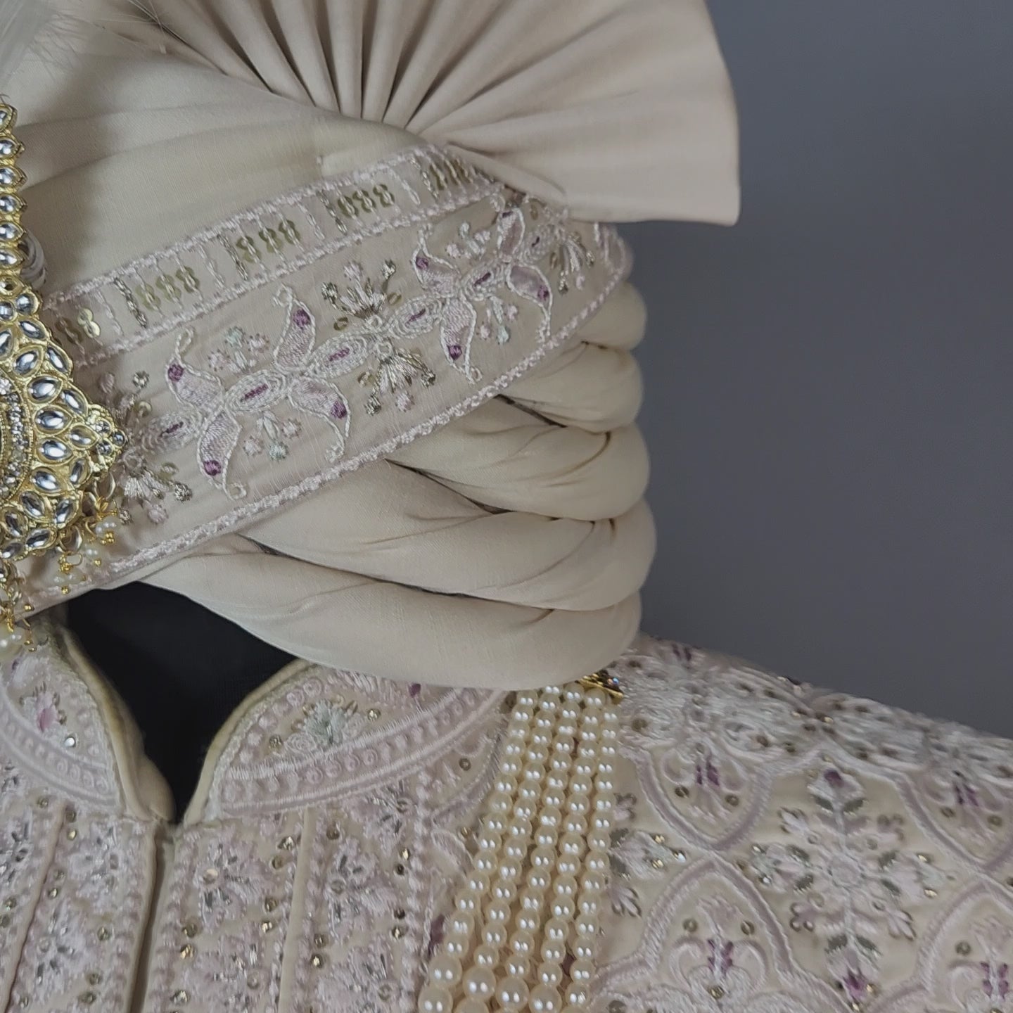 Rose Gold Sherwani for Groom  -   Indian Wedding Outfit for Men
