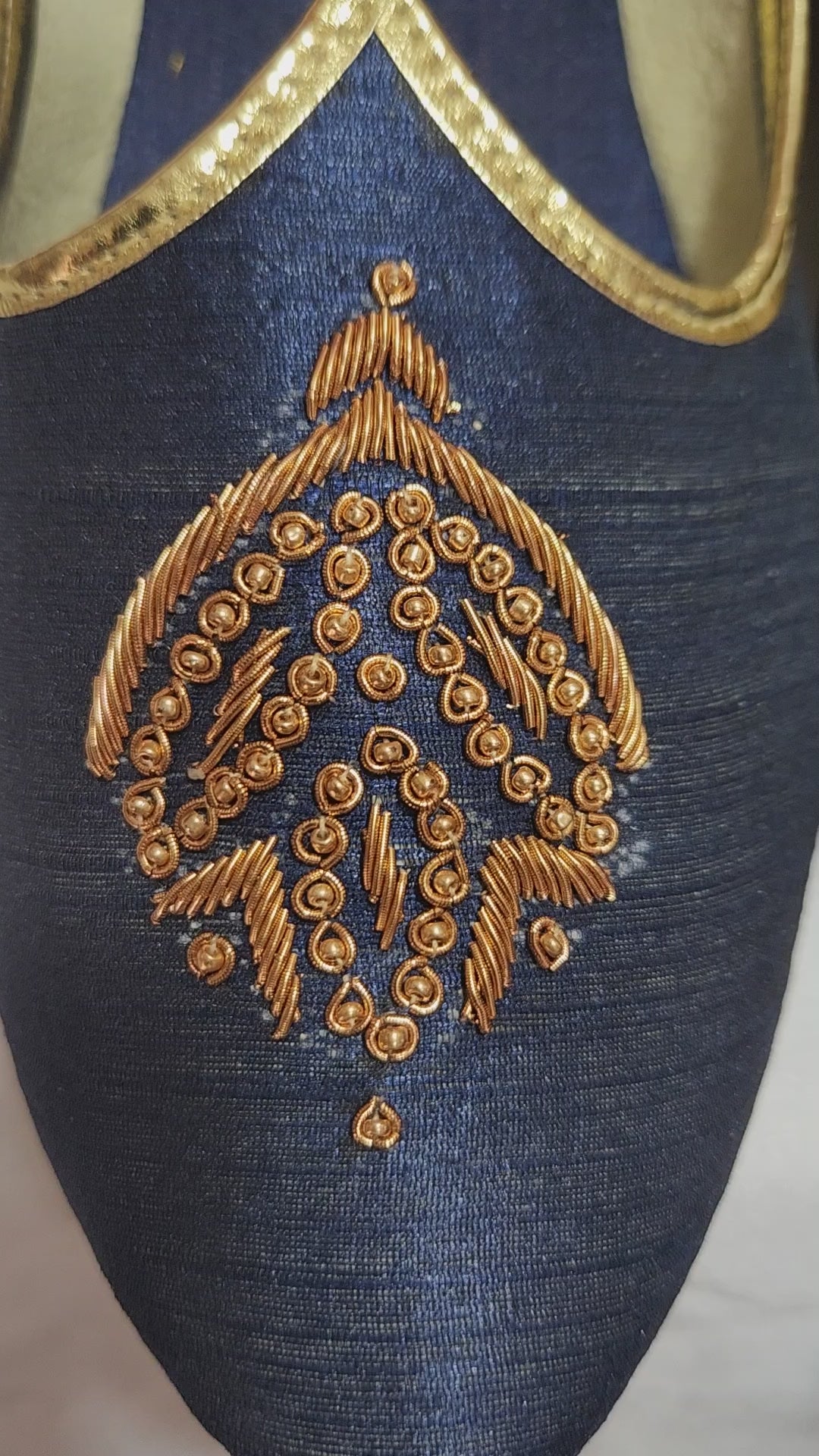 Blue Ethnic Shoes for Men – Designer Indian Jutti & Mojari for Wedding

