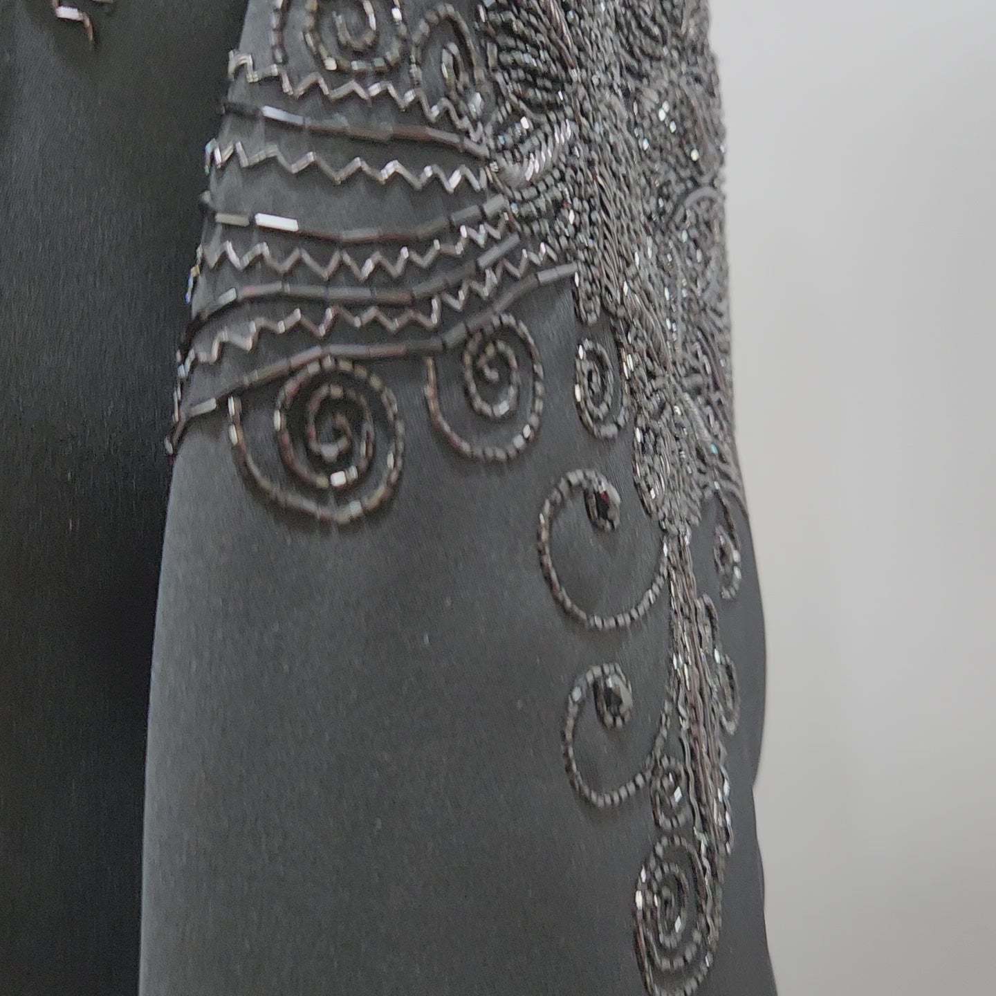 Beads Studed Men's Black Tuxedo Suit for Wedding | Indian Groom Reception Outfit