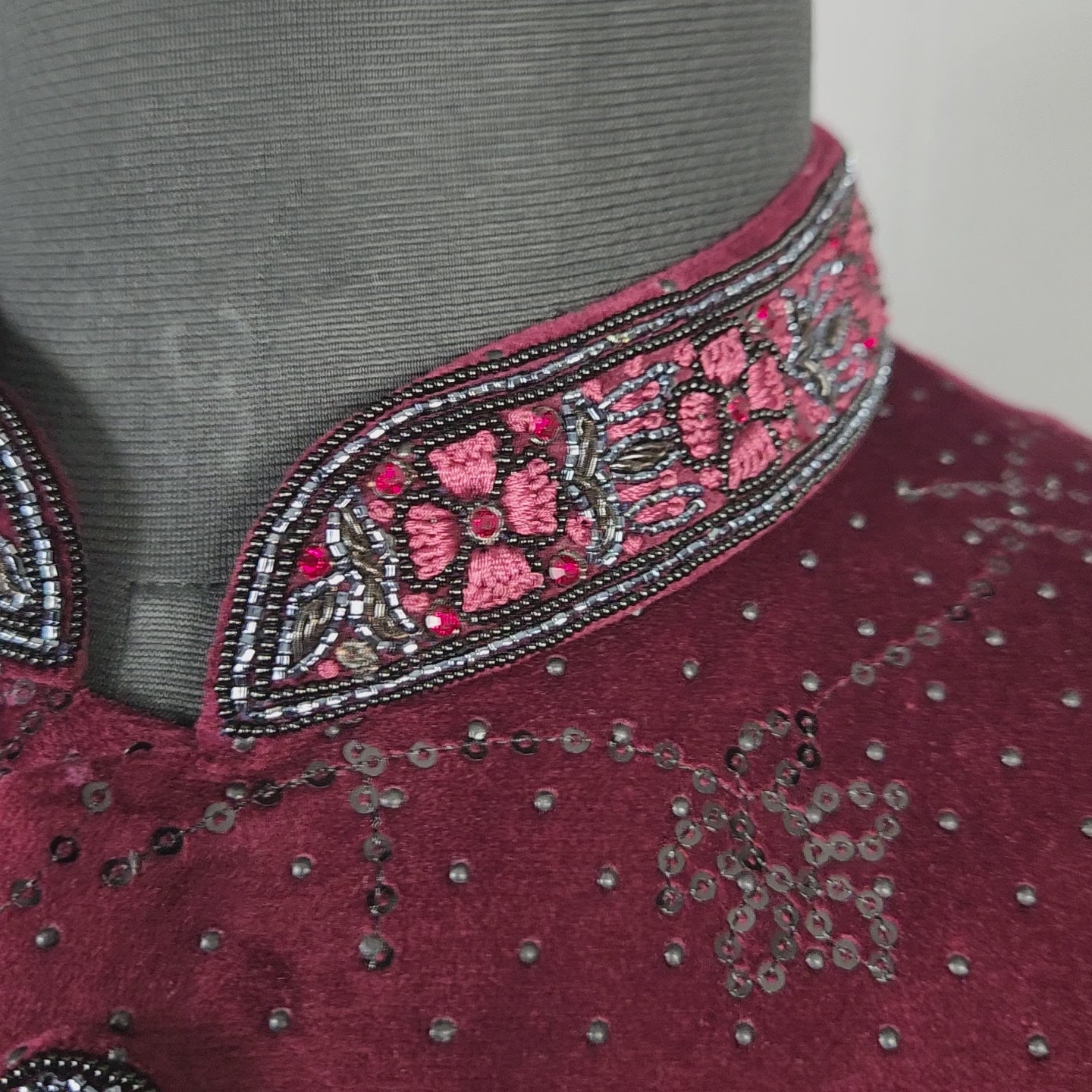 Wine Jodhpuri Suit for Men  -   Indian Wedding Outfit for Men
