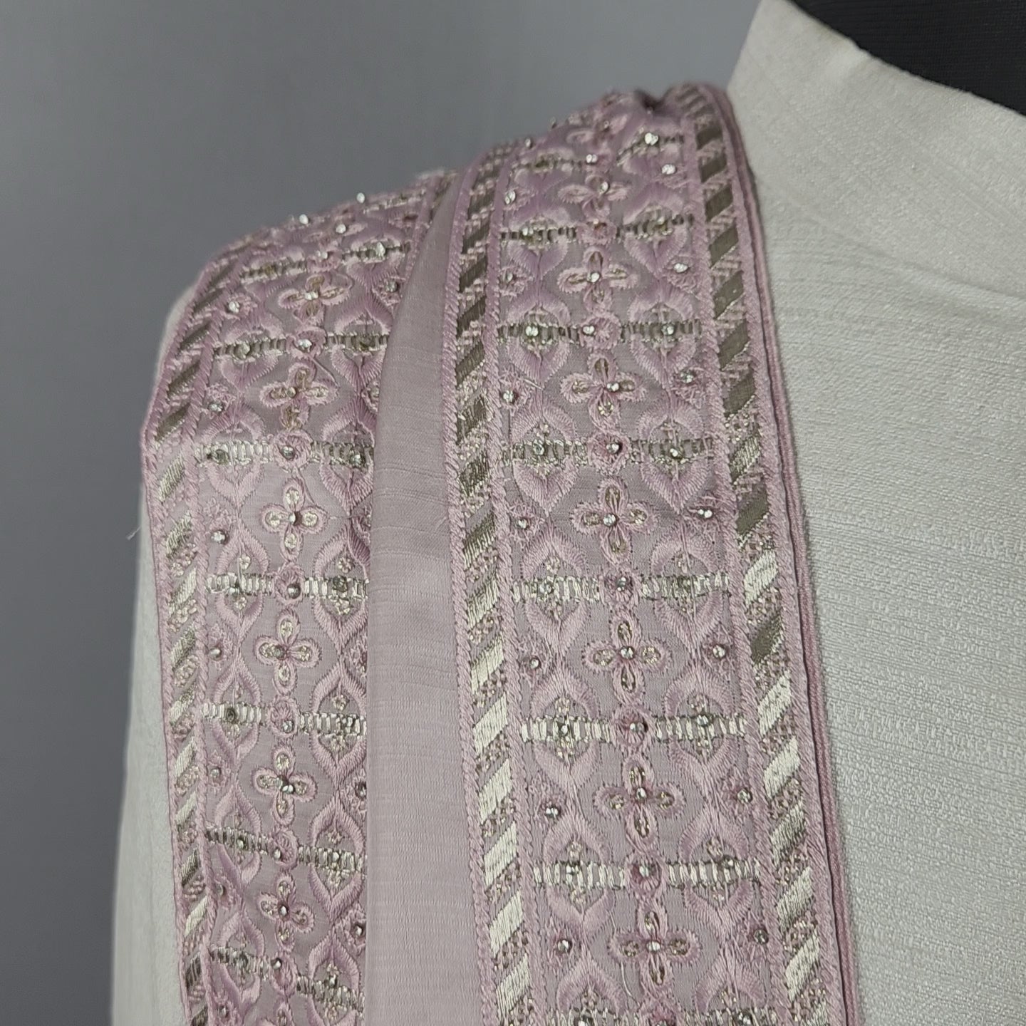 Dusty Rose Shawl Groom - A Zari Work Dusty Rose Stole