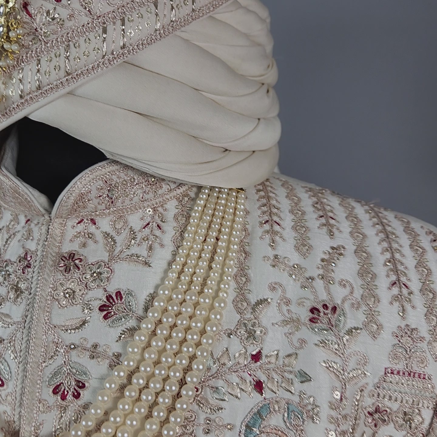 Rose Gold Sherwani for Groom Peacock Design -   Indian Wedding Outfit for Men
