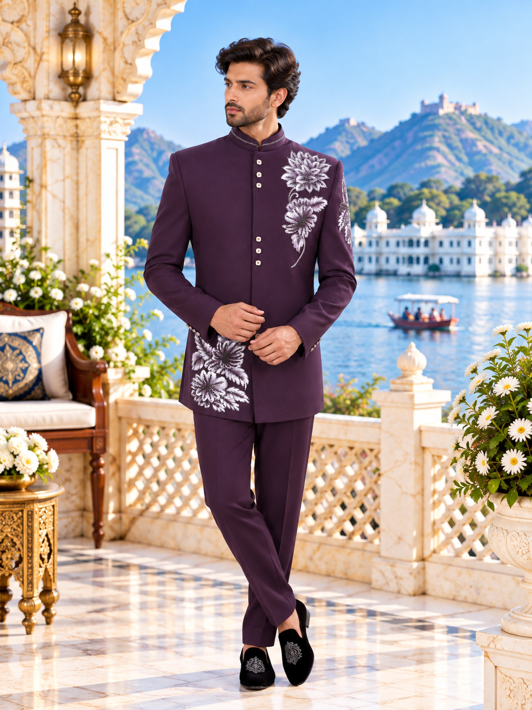Purple Jodhpuri Suit for Wedding – Custom Made | Indian Groom Outfit