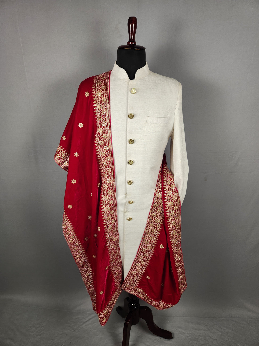 Red Wedding Shawl for Groom