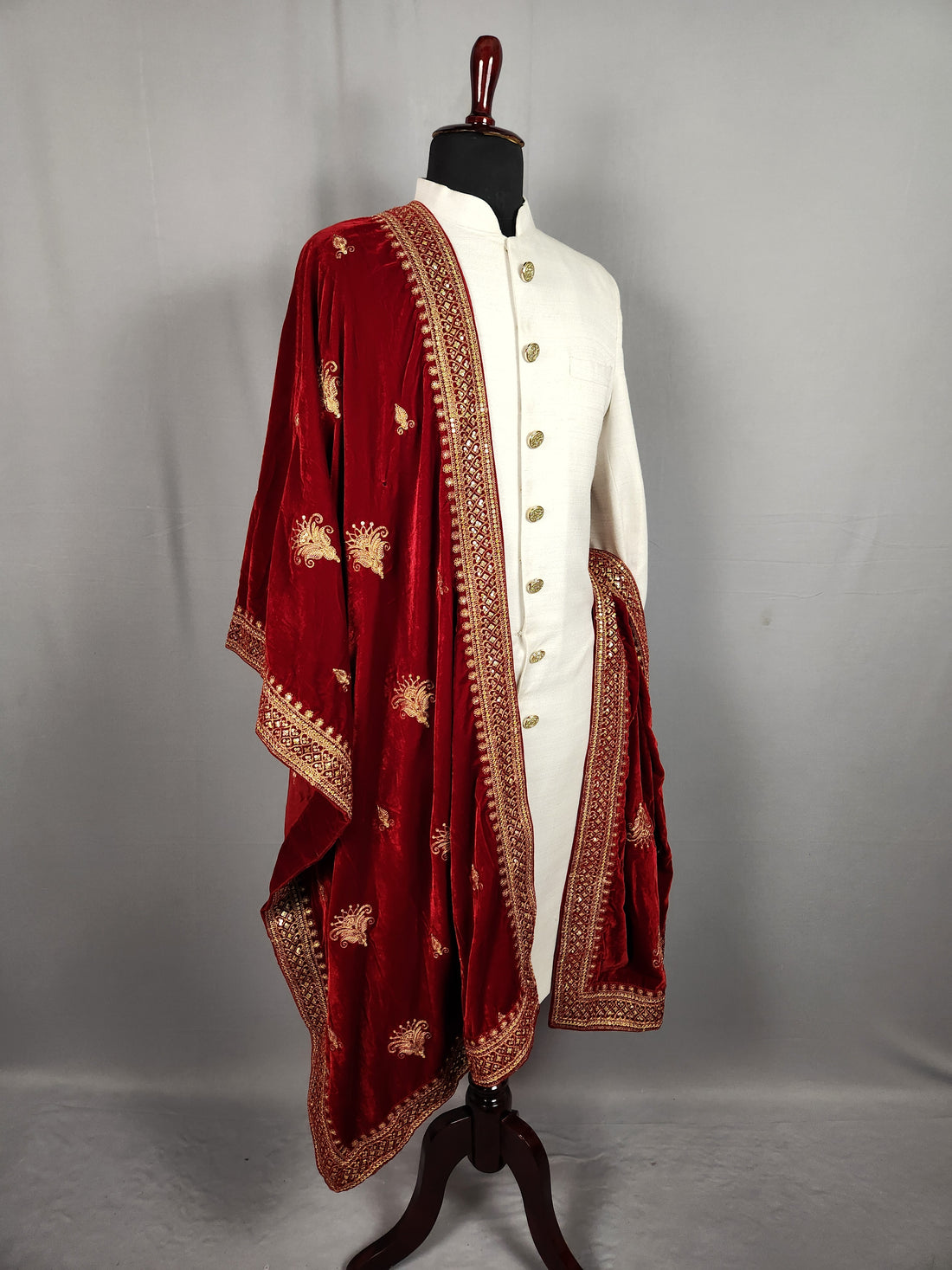  Red Wedding Shawl for Groom