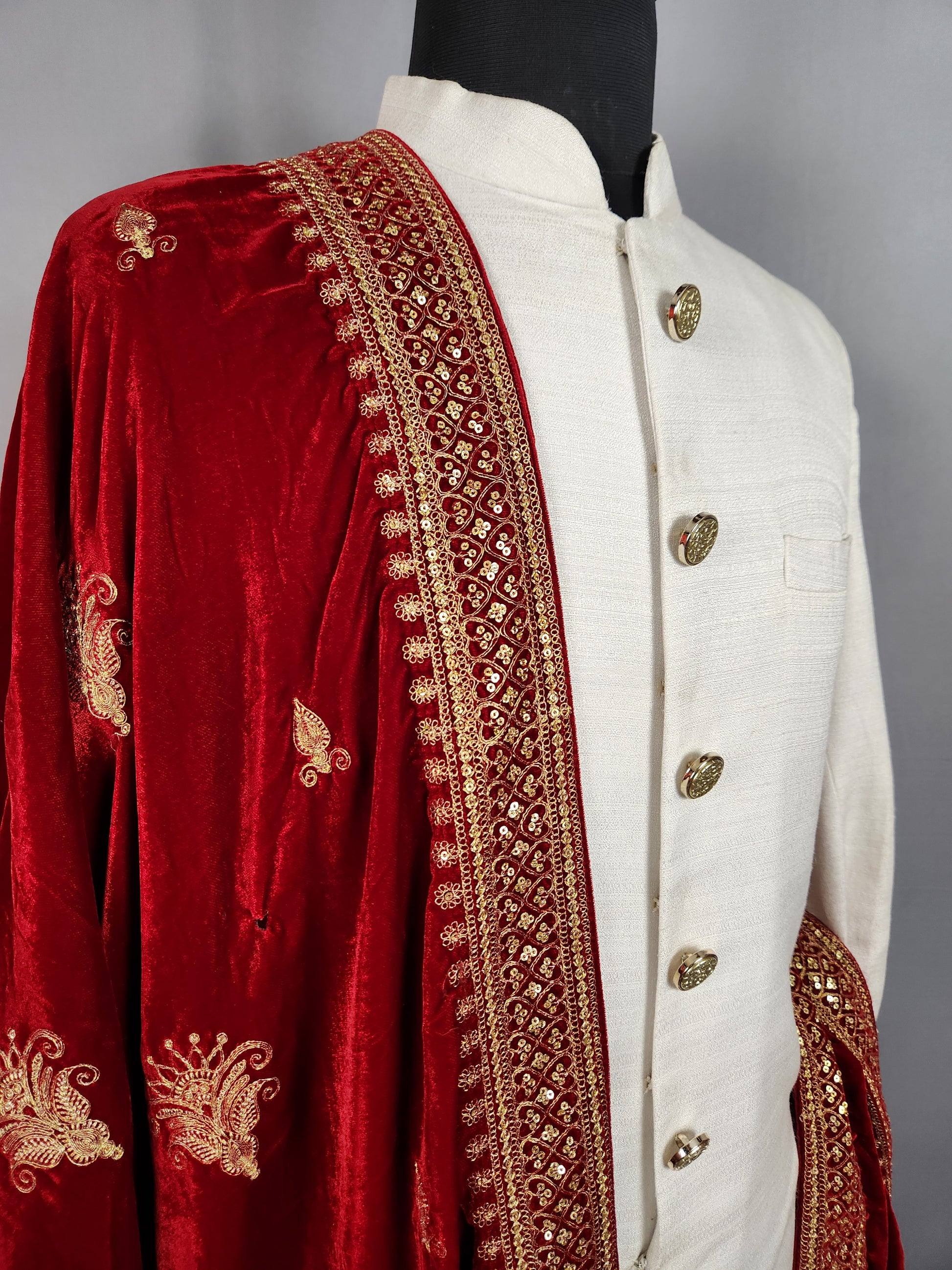  Red Wedding Shawl for Groom